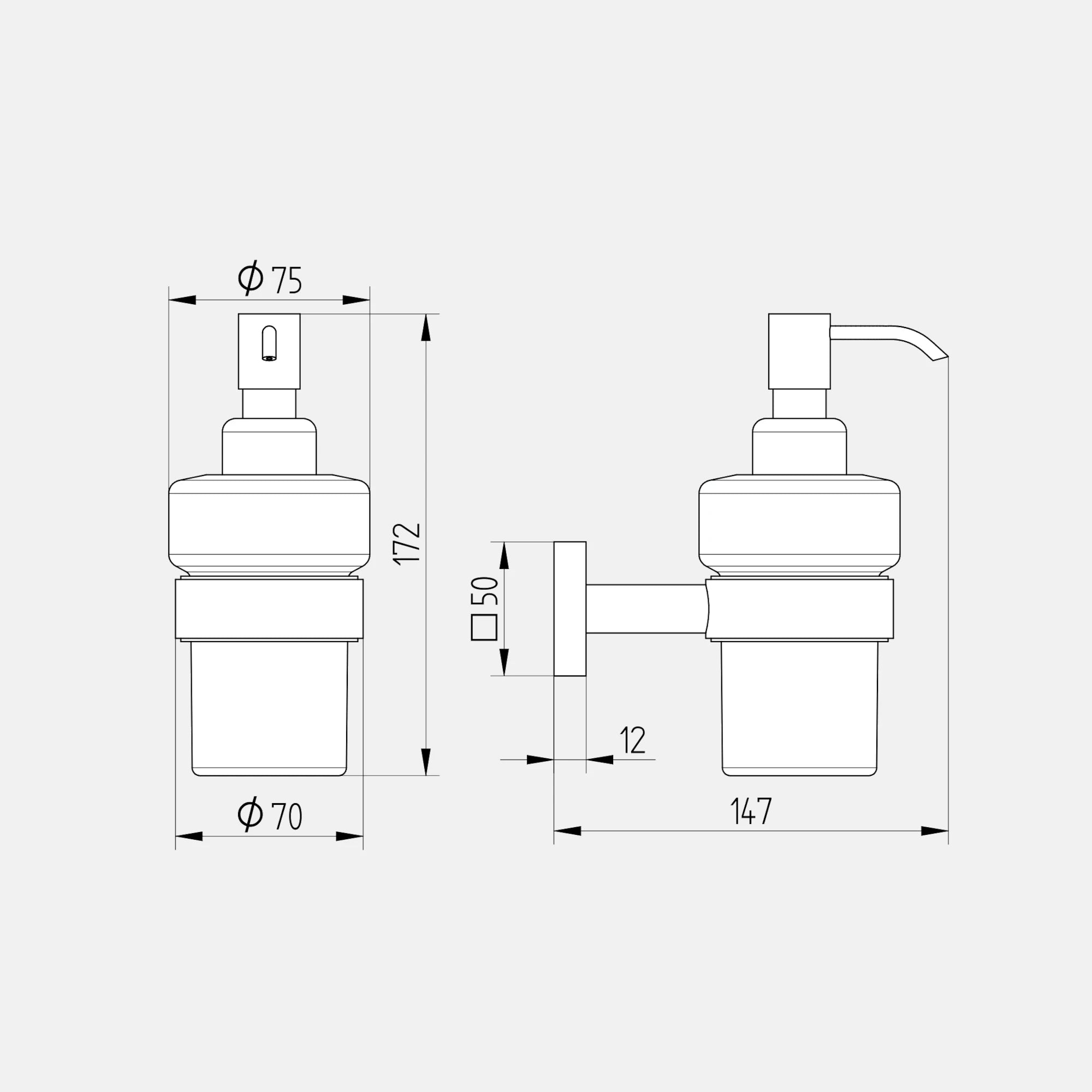 Seifenspender; Serie 420 schwarz