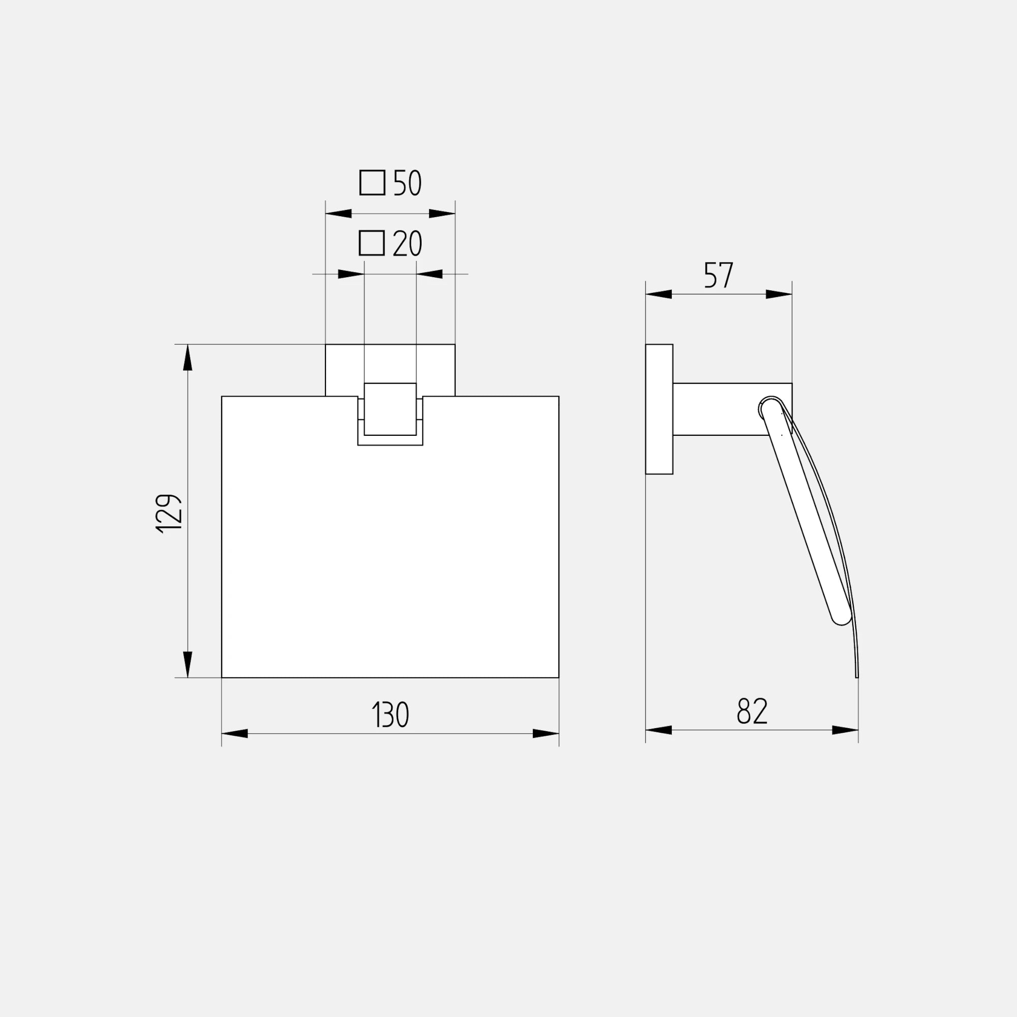 Papierhalter mit Deckel; Serie 420 schwarz