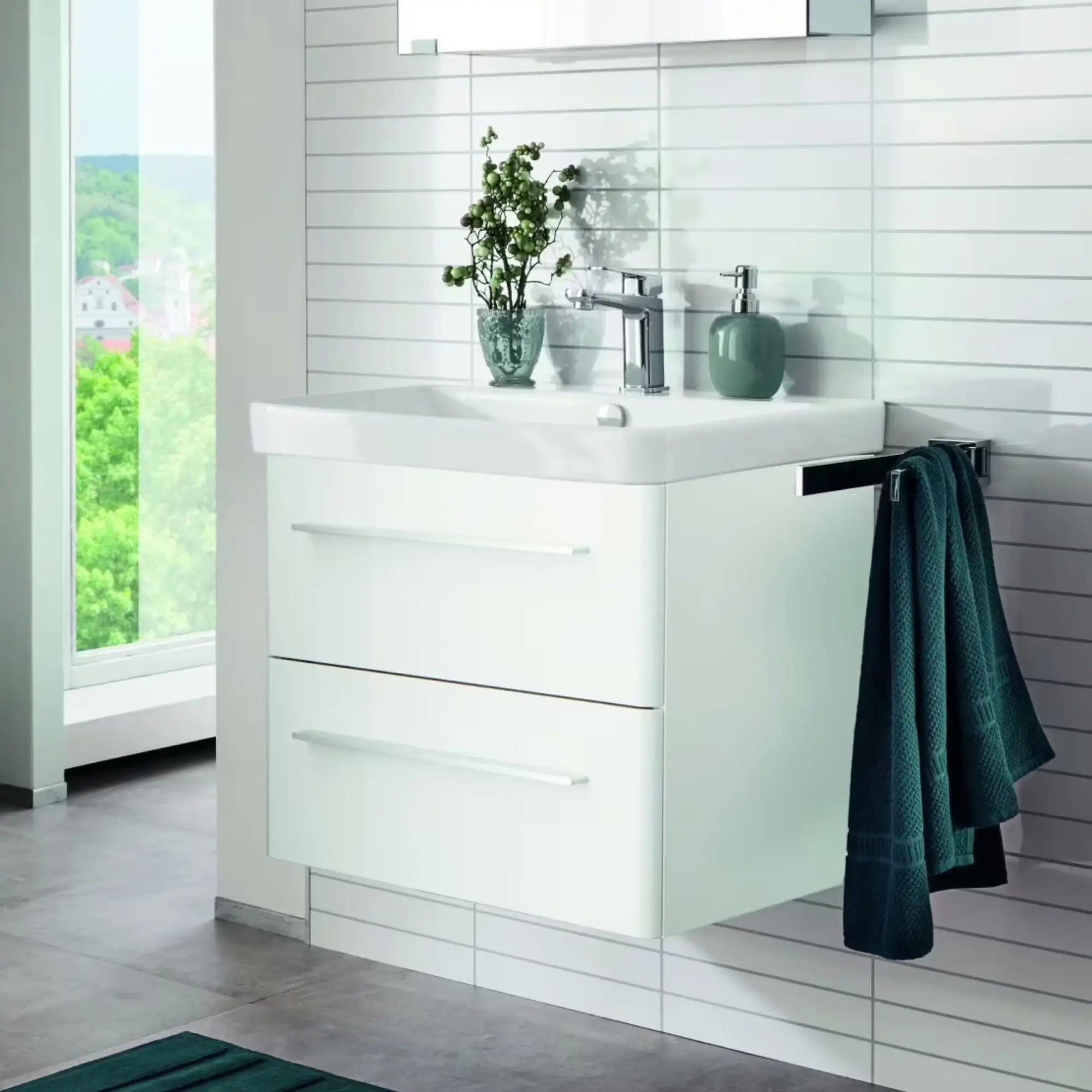 K8 Unterschrank | 56cm, Weiß Hochglanz