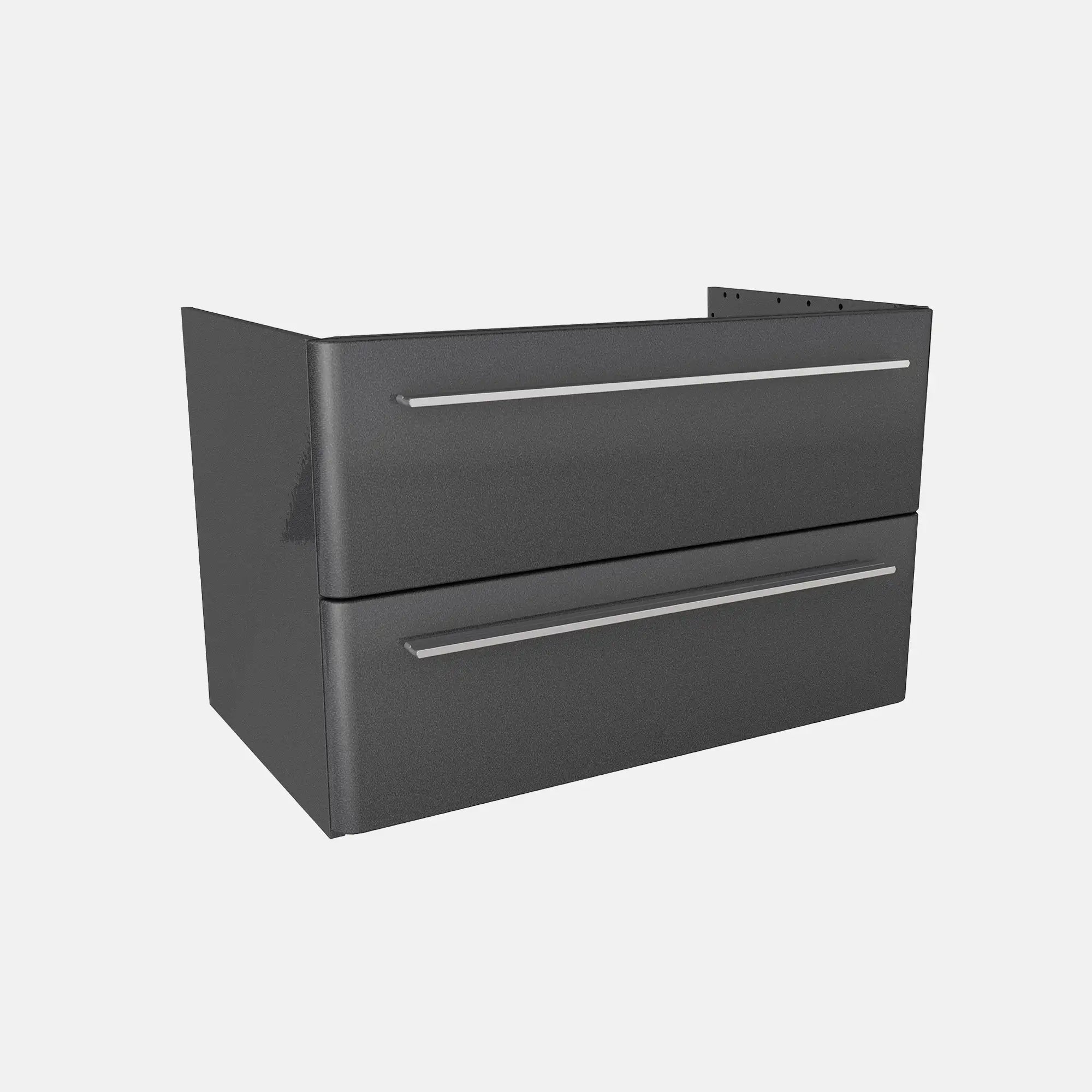 K8 Unterschrank | 76 cm, Grafit Hochglanz