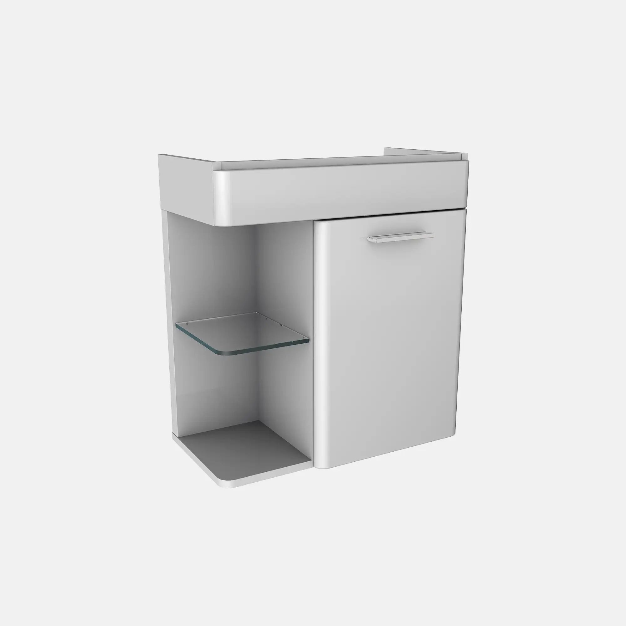 K8 Gäste Unterschrank | 55cm, Weiß Hochglanz