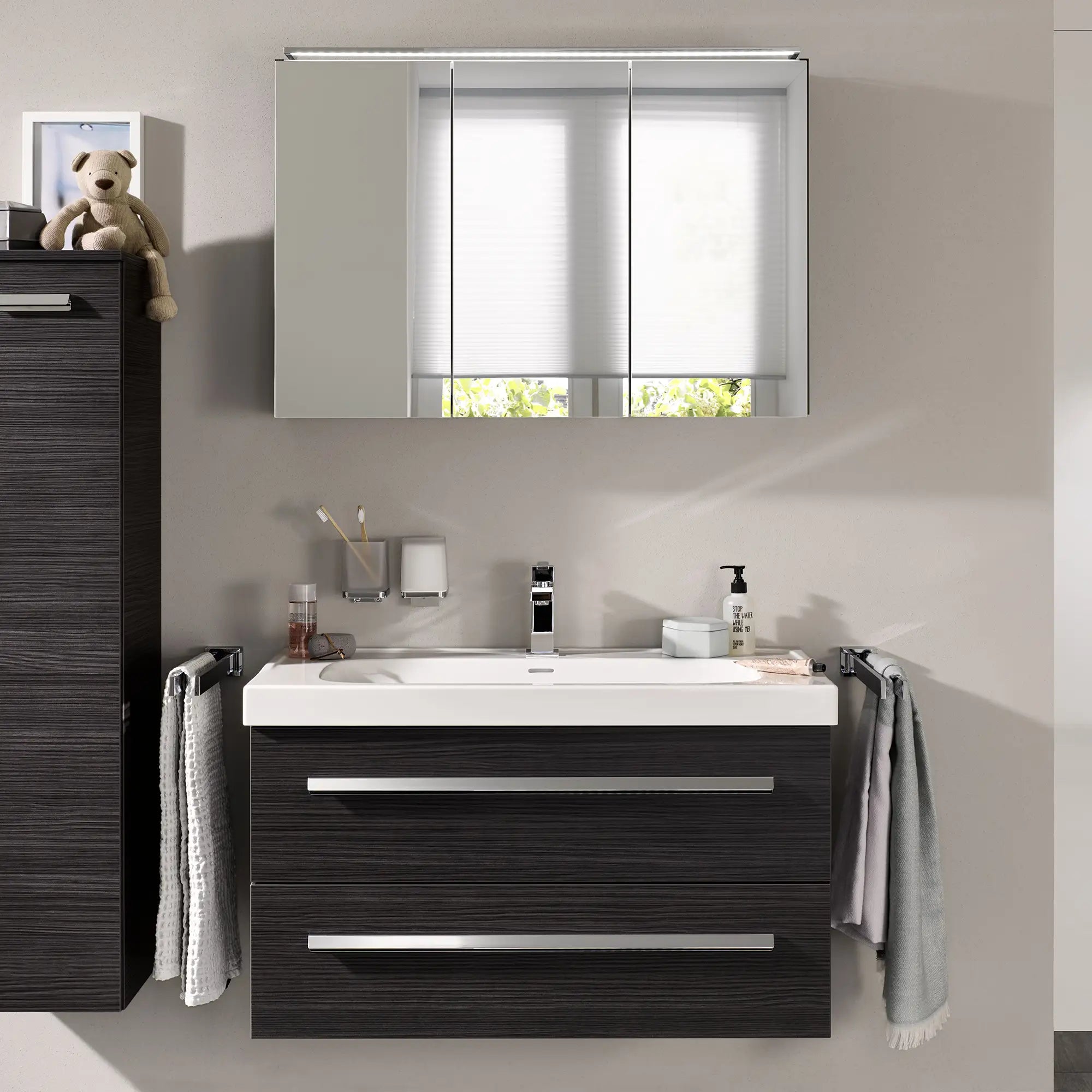 K1 Waschtisch inkl. Unterschrank | 91 cm, Dark Oak
