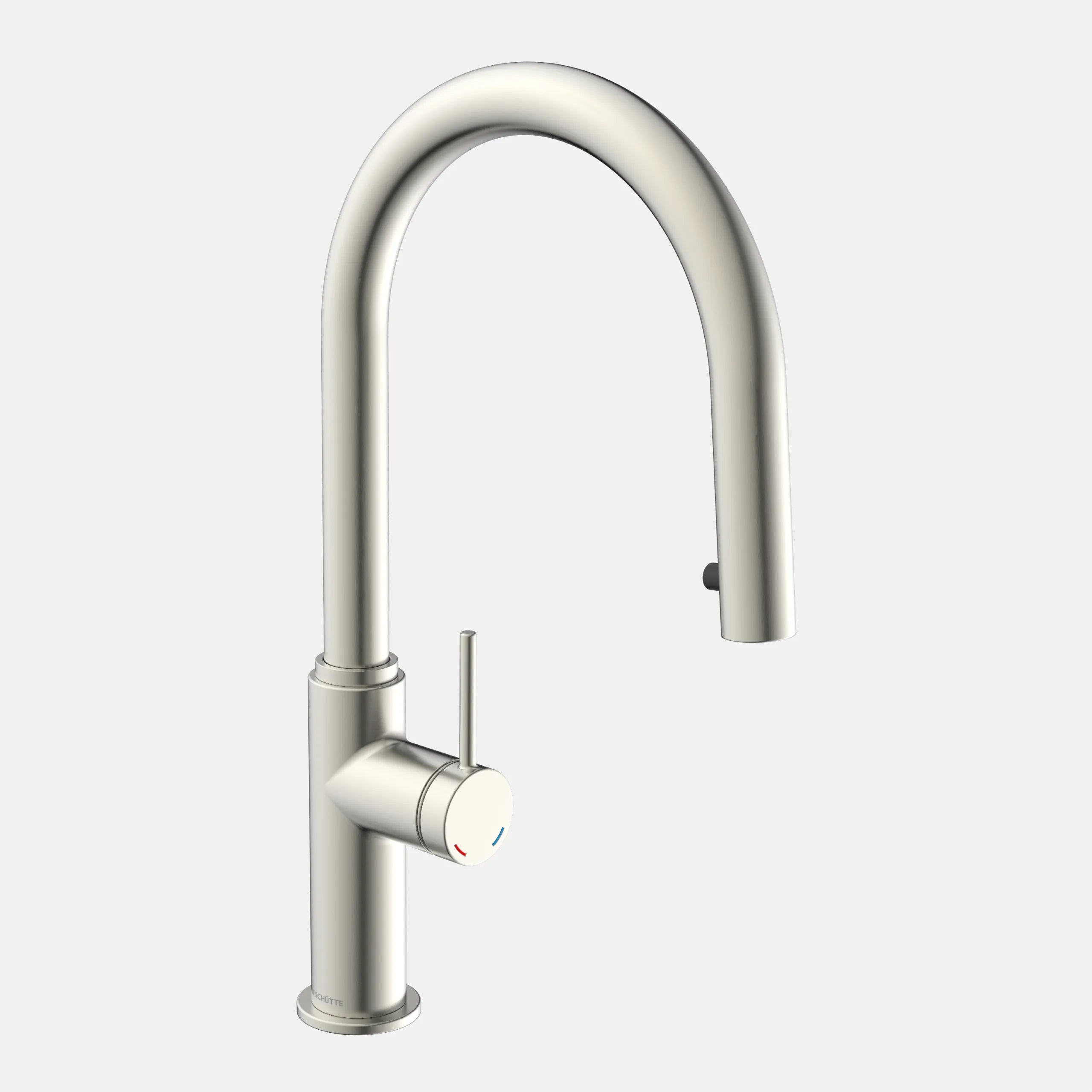 Küchenarmatur, Edelstahloptik, mit herausziehbarem Auslauf