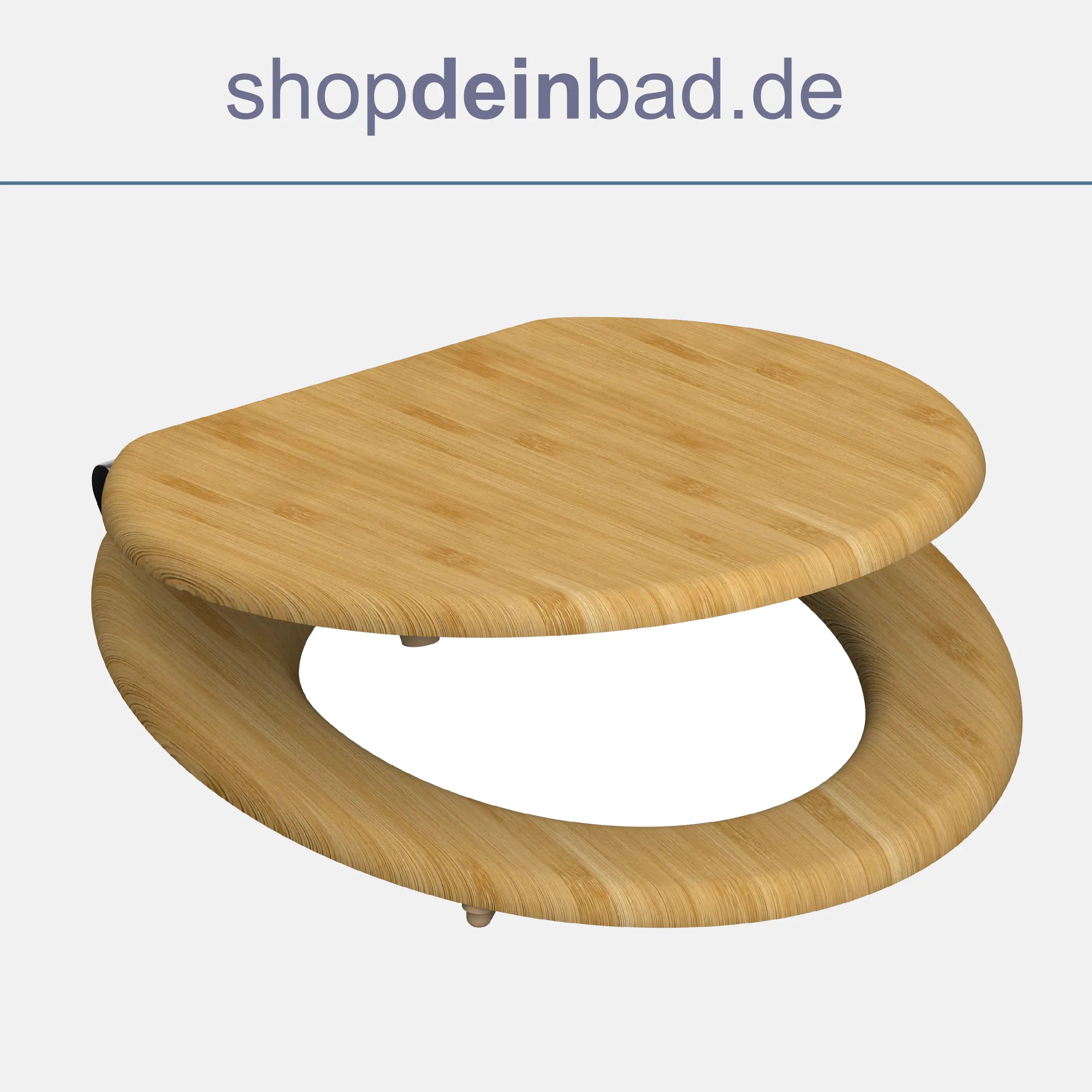 WC-Sitz NATURAL BAMBOO, Bambus mit Absenkautomatik