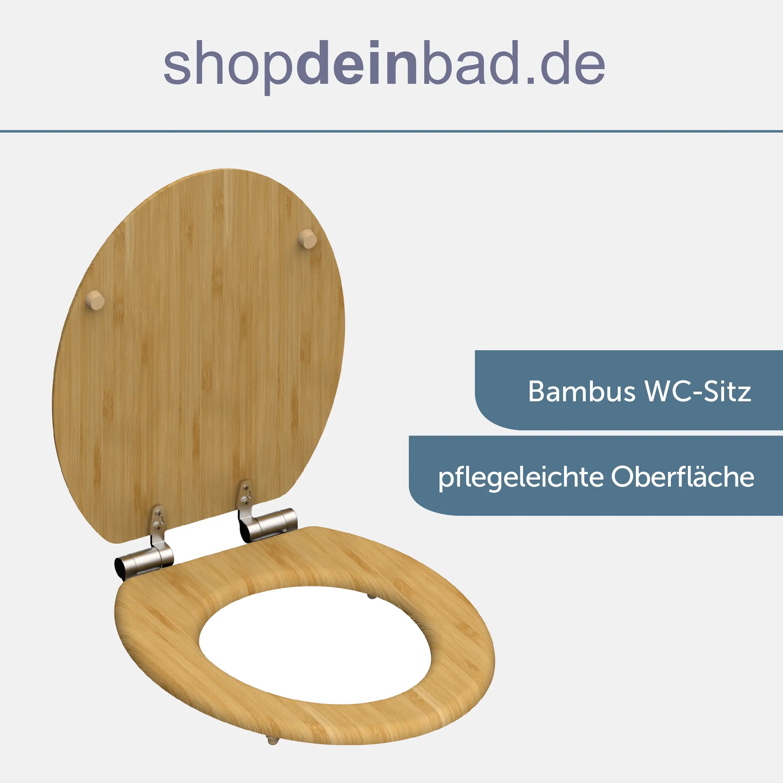 WC-Sitz NATURAL BAMBOO, Bambus mit Absenkautomatik