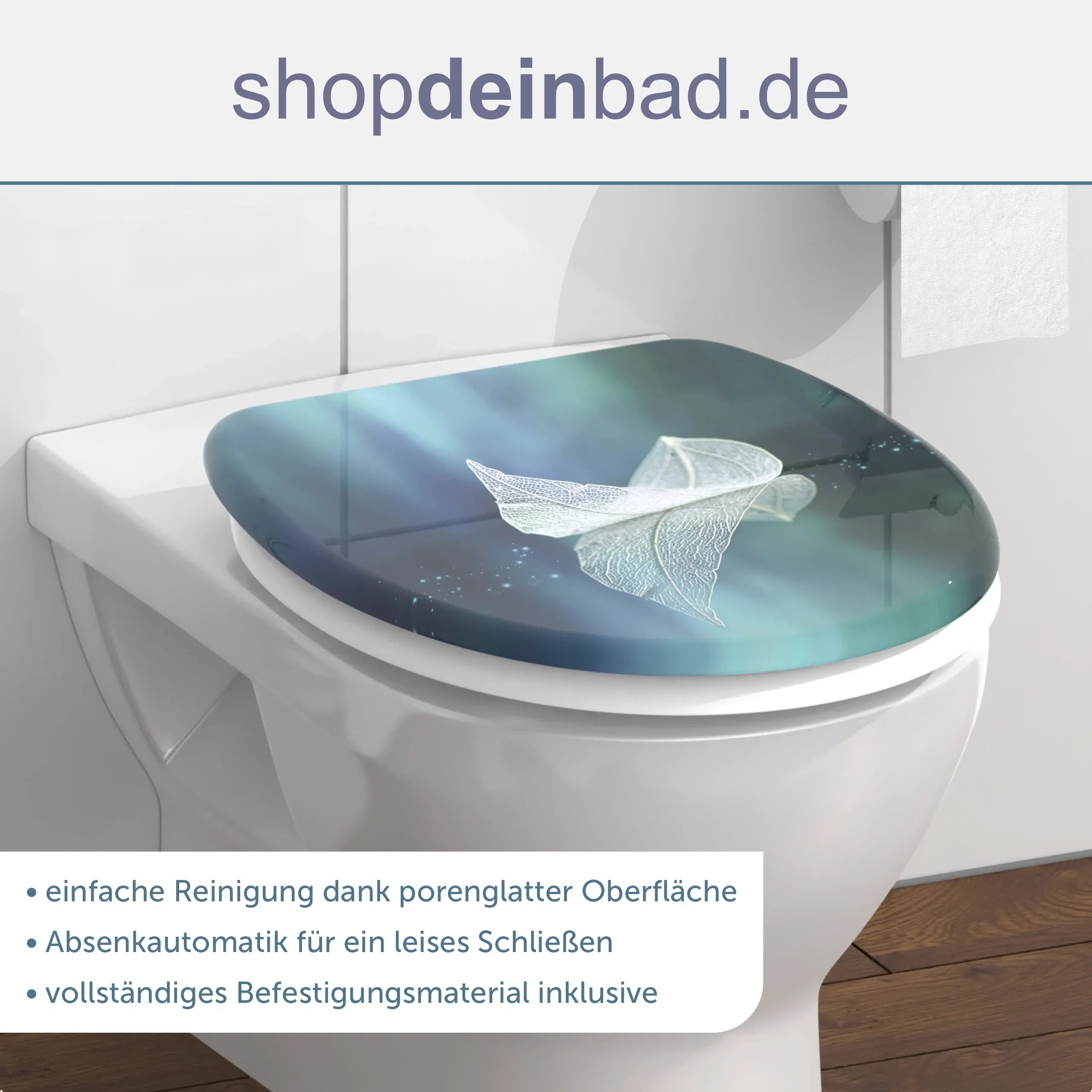 WC-Sitz FALLEN LEAF, mit Absenkautomatik