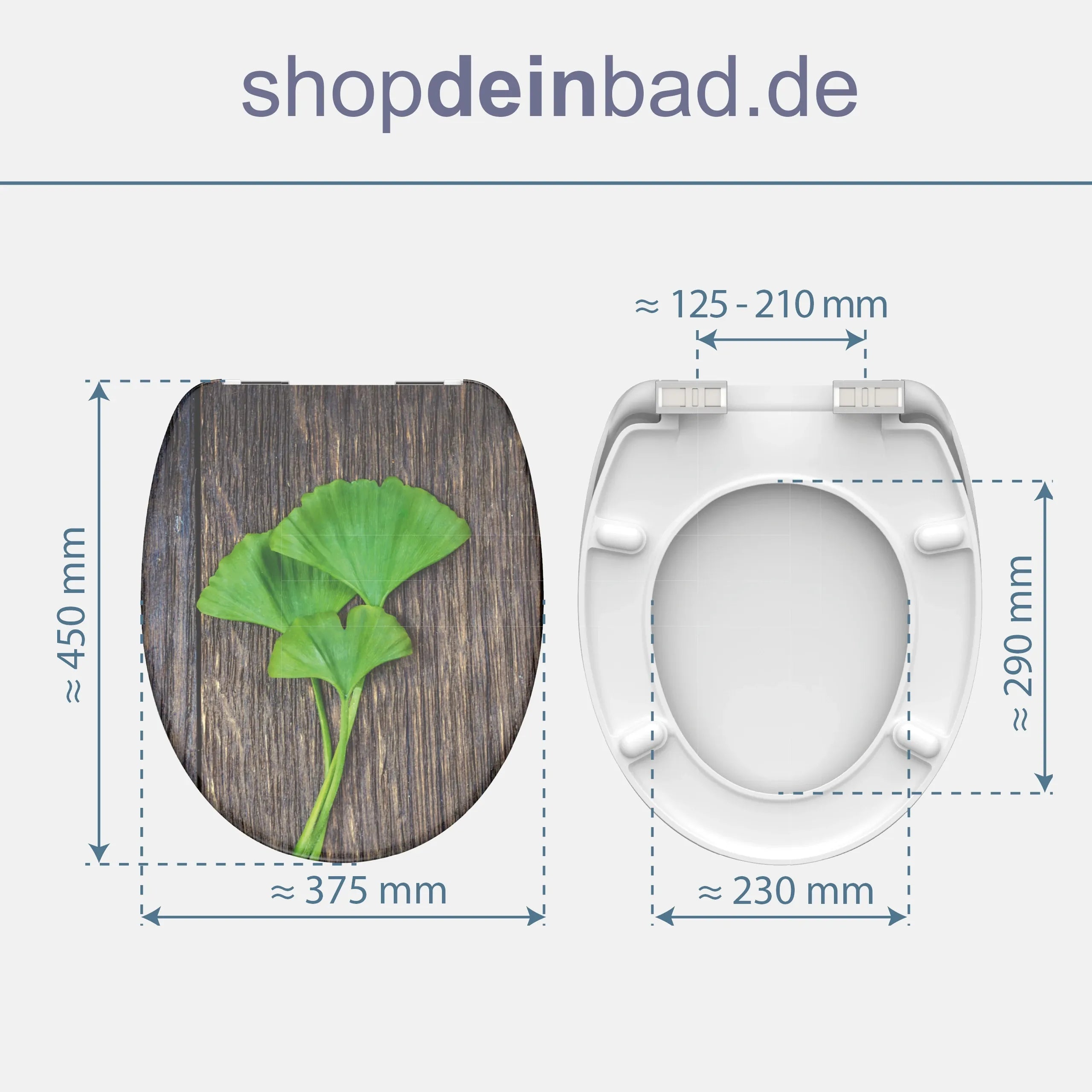 WC-Sitz GINGKO&WOOD, mit Absenkautomatik