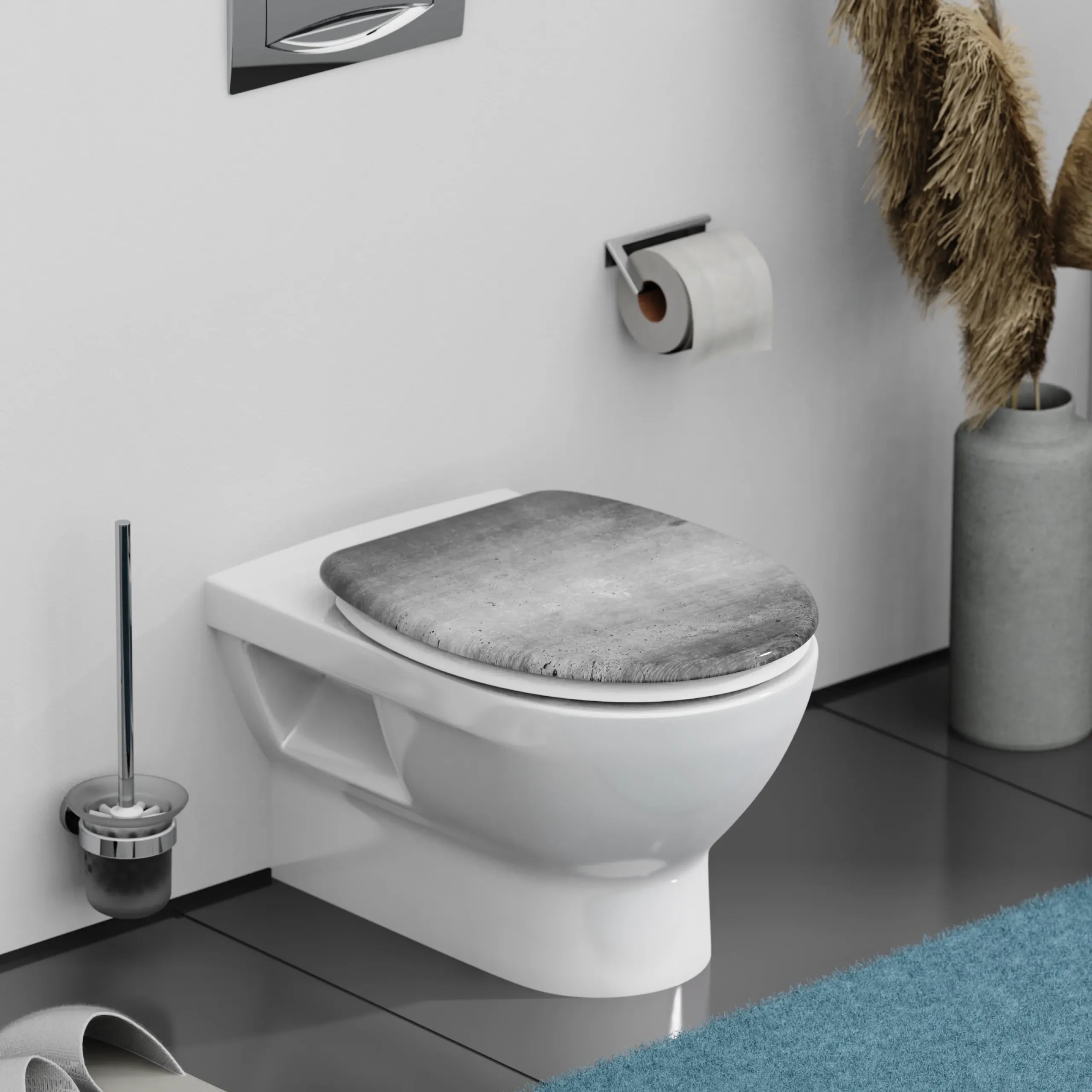 WC-Sitz INDUSTRIAL GREY, mit Absenkautomatik