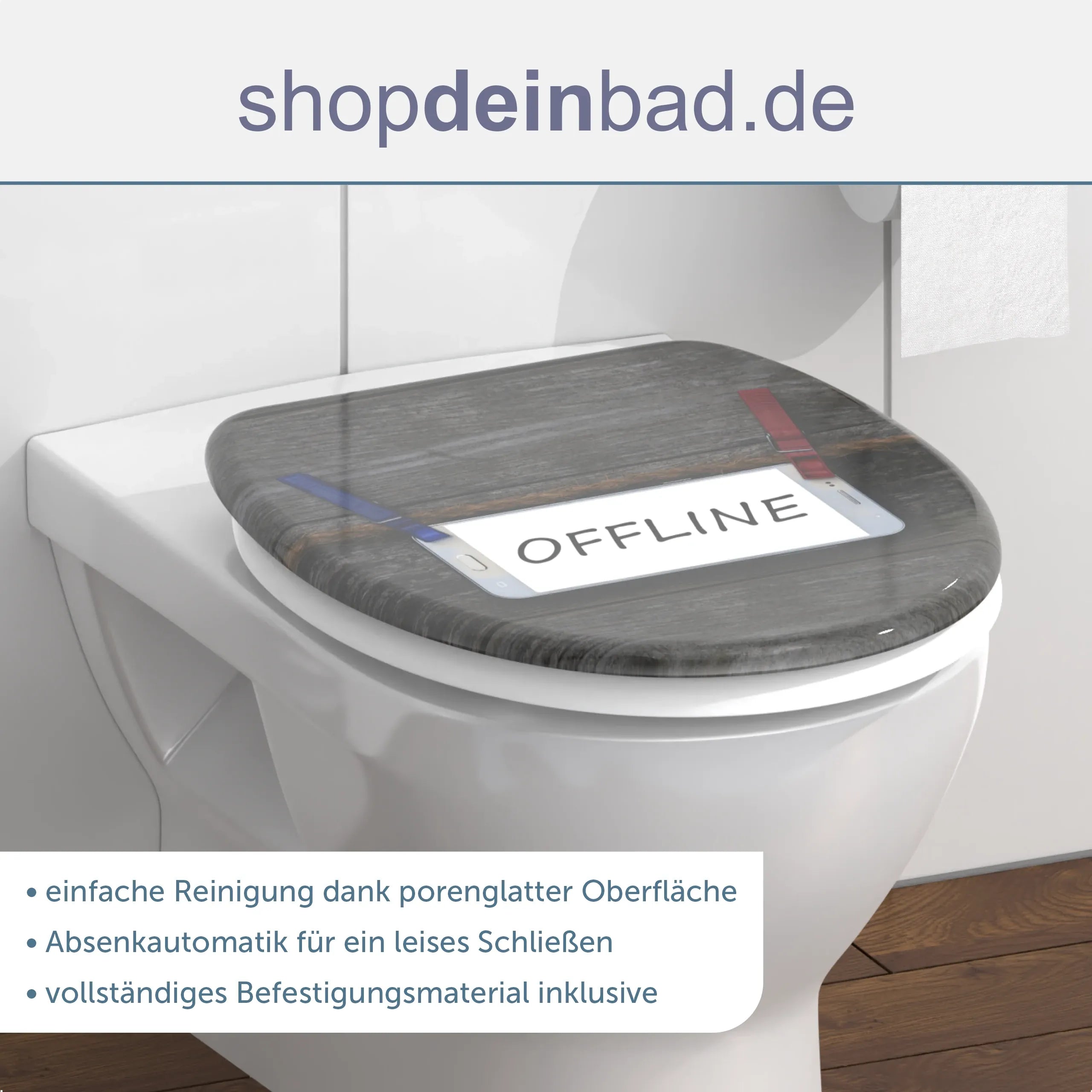 WC-Sitz OFFLINE, mit Absenkautomatik