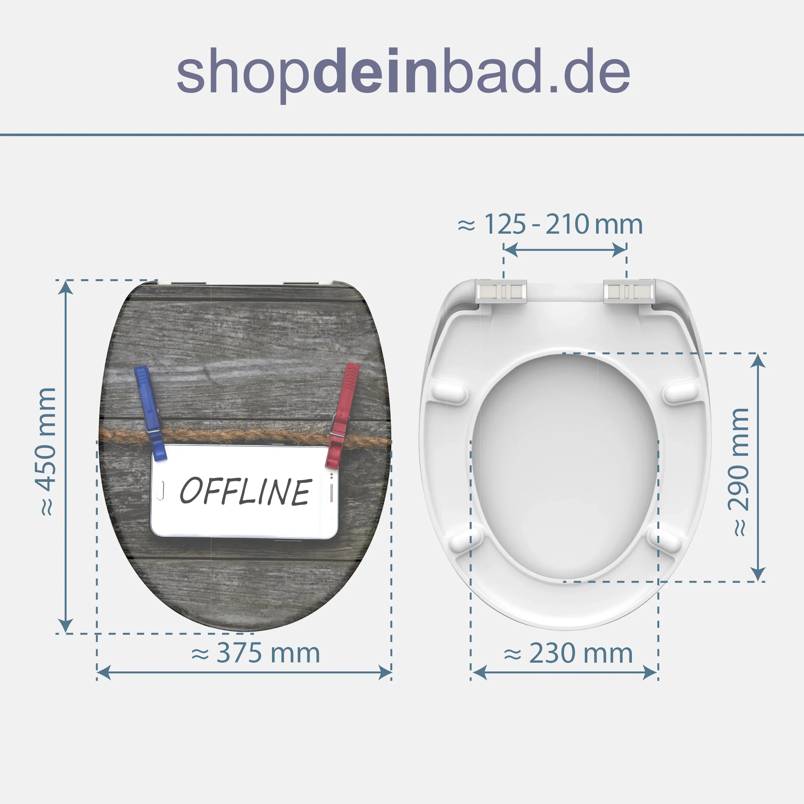 WC-Sitz OFFLINE, mit Absenkautomatik
