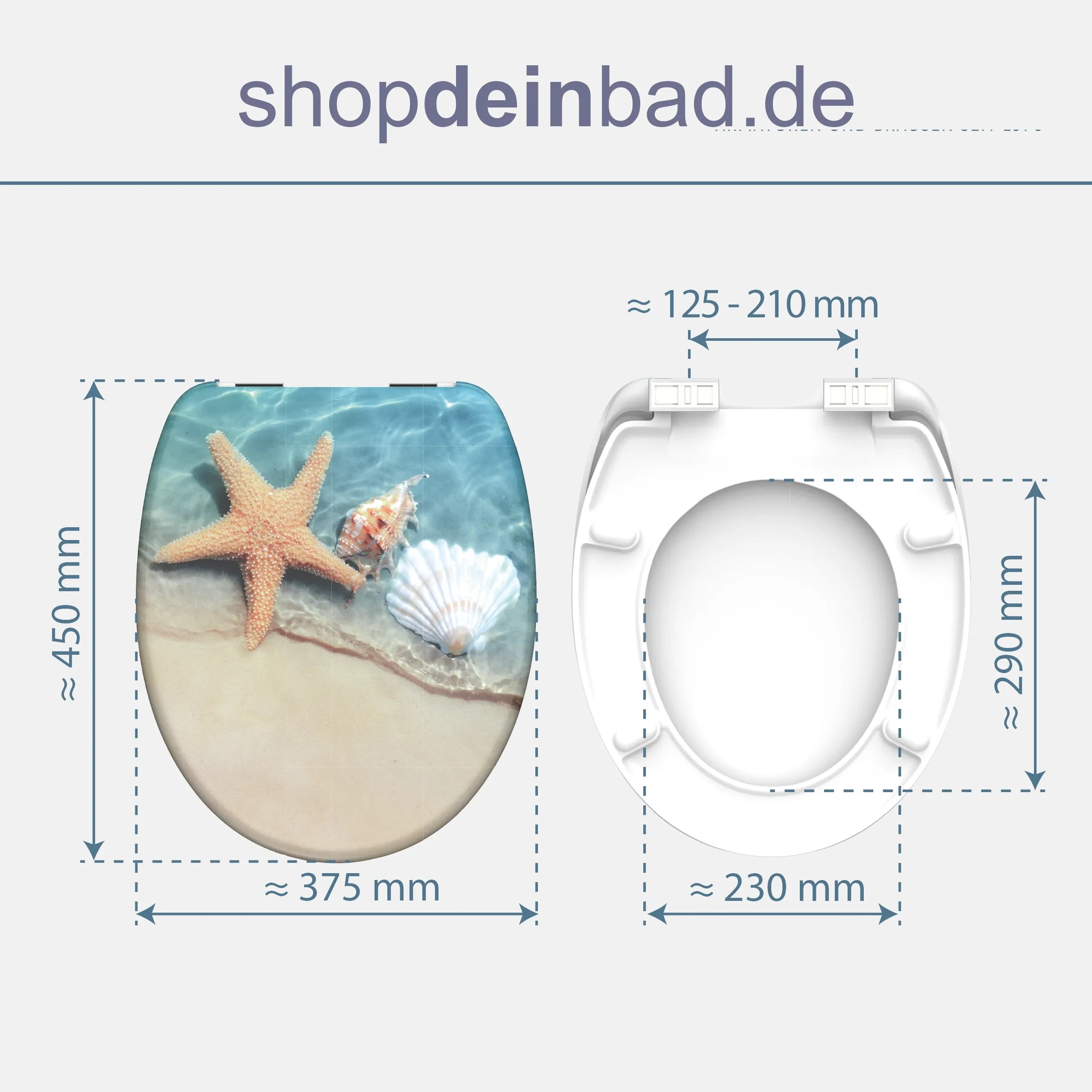 WC-Sitz BEACH, mit Absenkautomatik