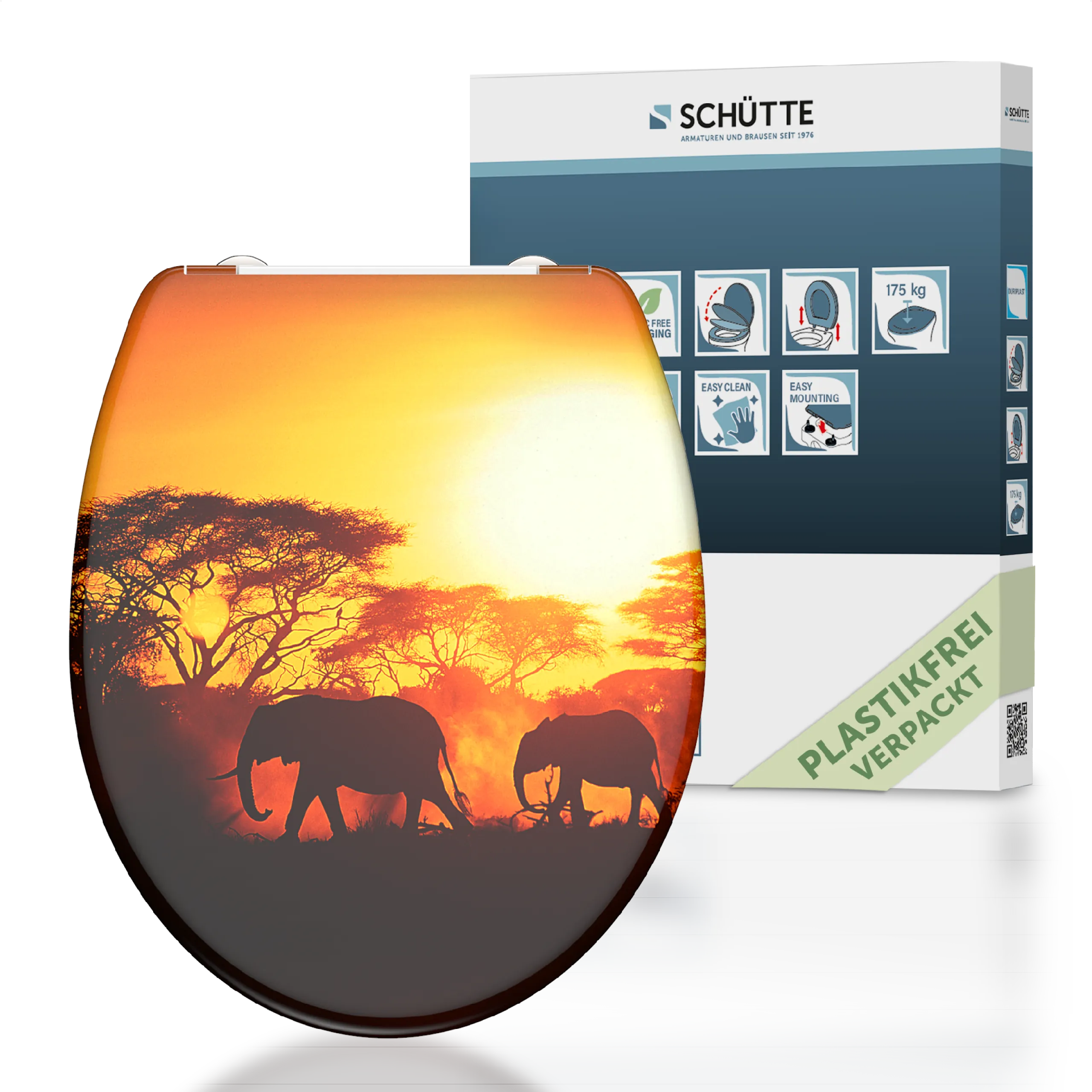 WC-Sitz AFRICA mit Absenkautomatik und Schnellverschluss