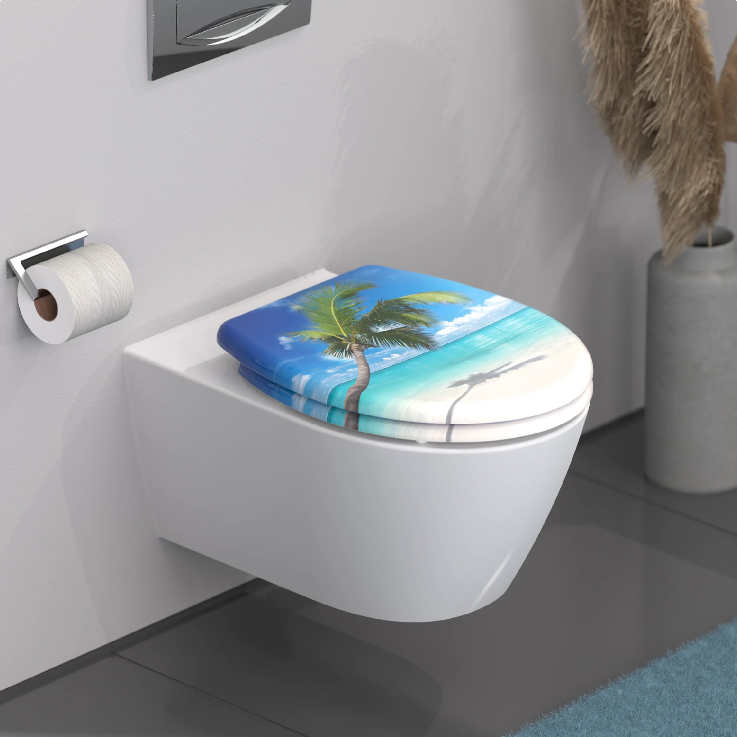 WC-Sitz CARRIBEAN mit Absenkautomatik und Schnellverschluss