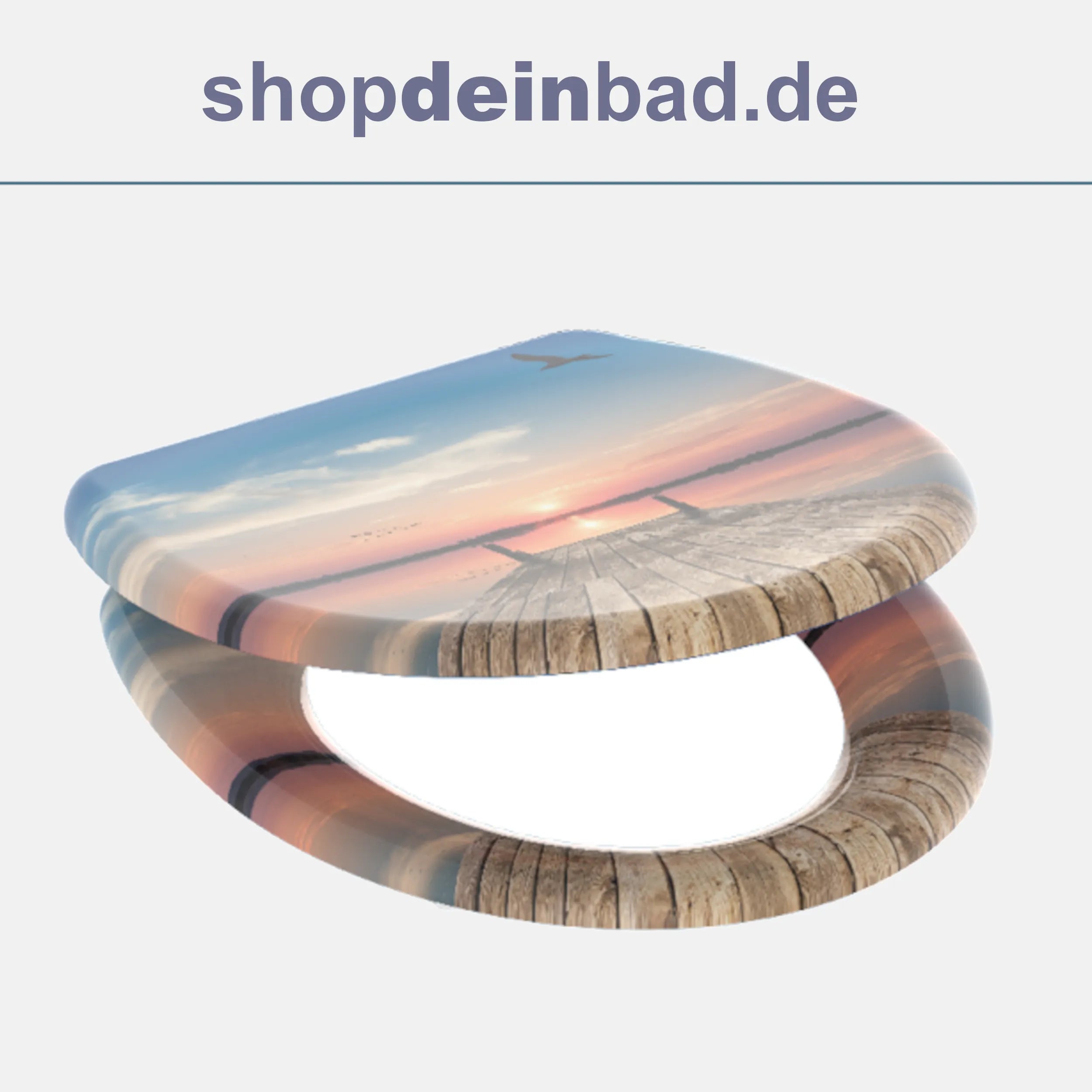 WC-Sitz SUNSET SKY mit Absenkautomatik und Schnellverschluss