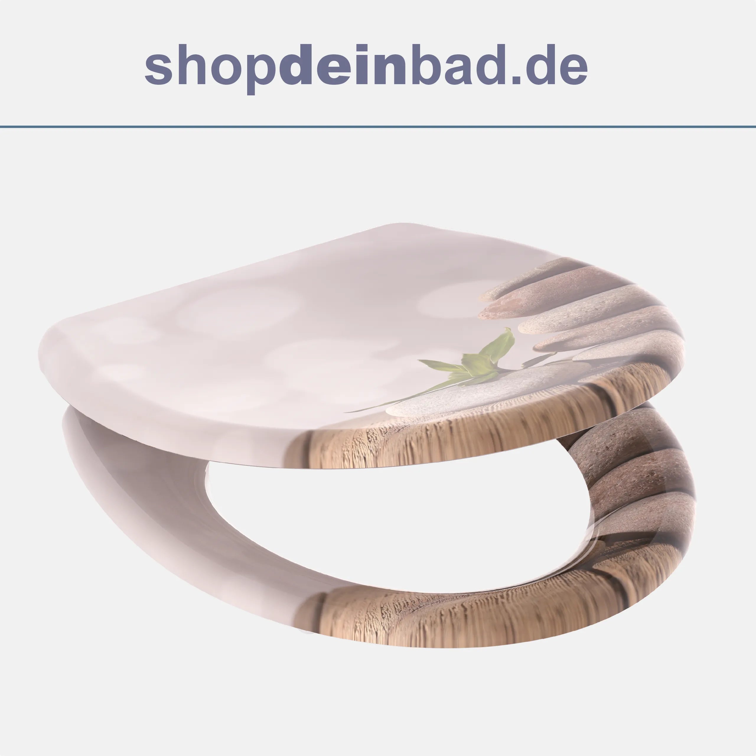 WC-Sitz STONE PYRAMID mit Absenkautomatik und Schnellverschluss