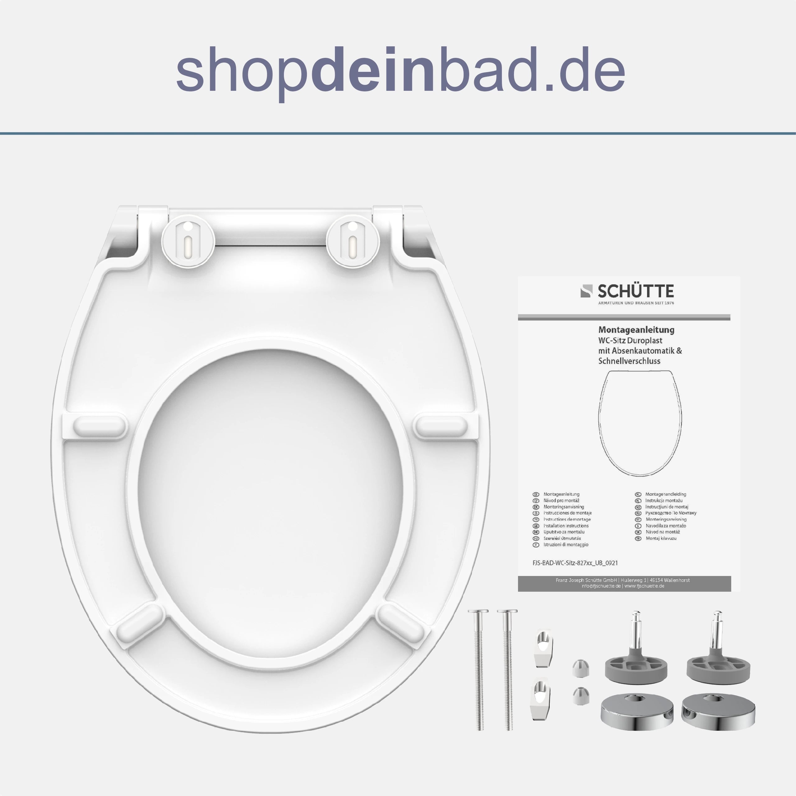 WC-Sitz SLIM weiß mit Absenkautomatik und Schnellverschluss