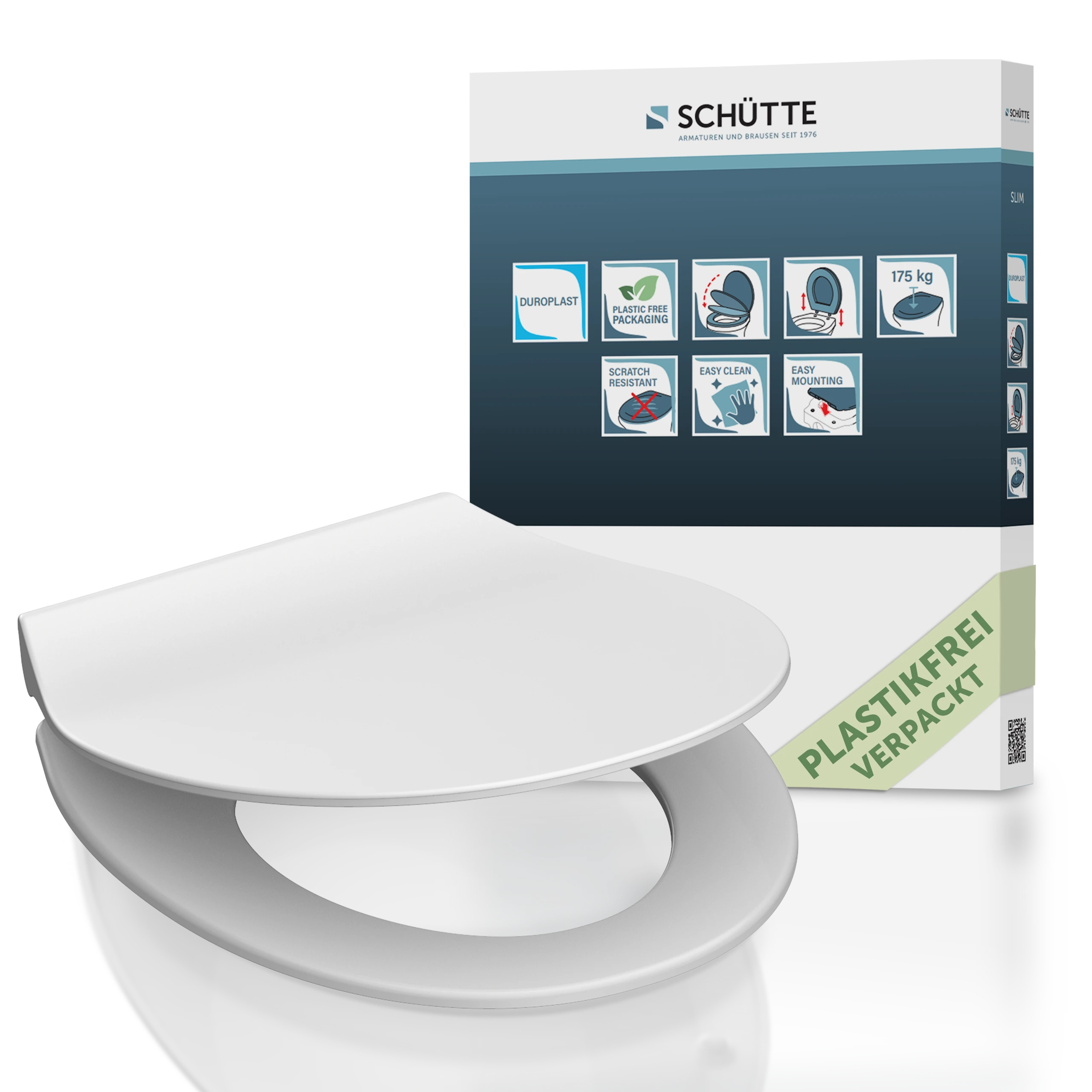 WC-Sitz SLIM weiß mit Absenkautomatik und Schnellverschluss