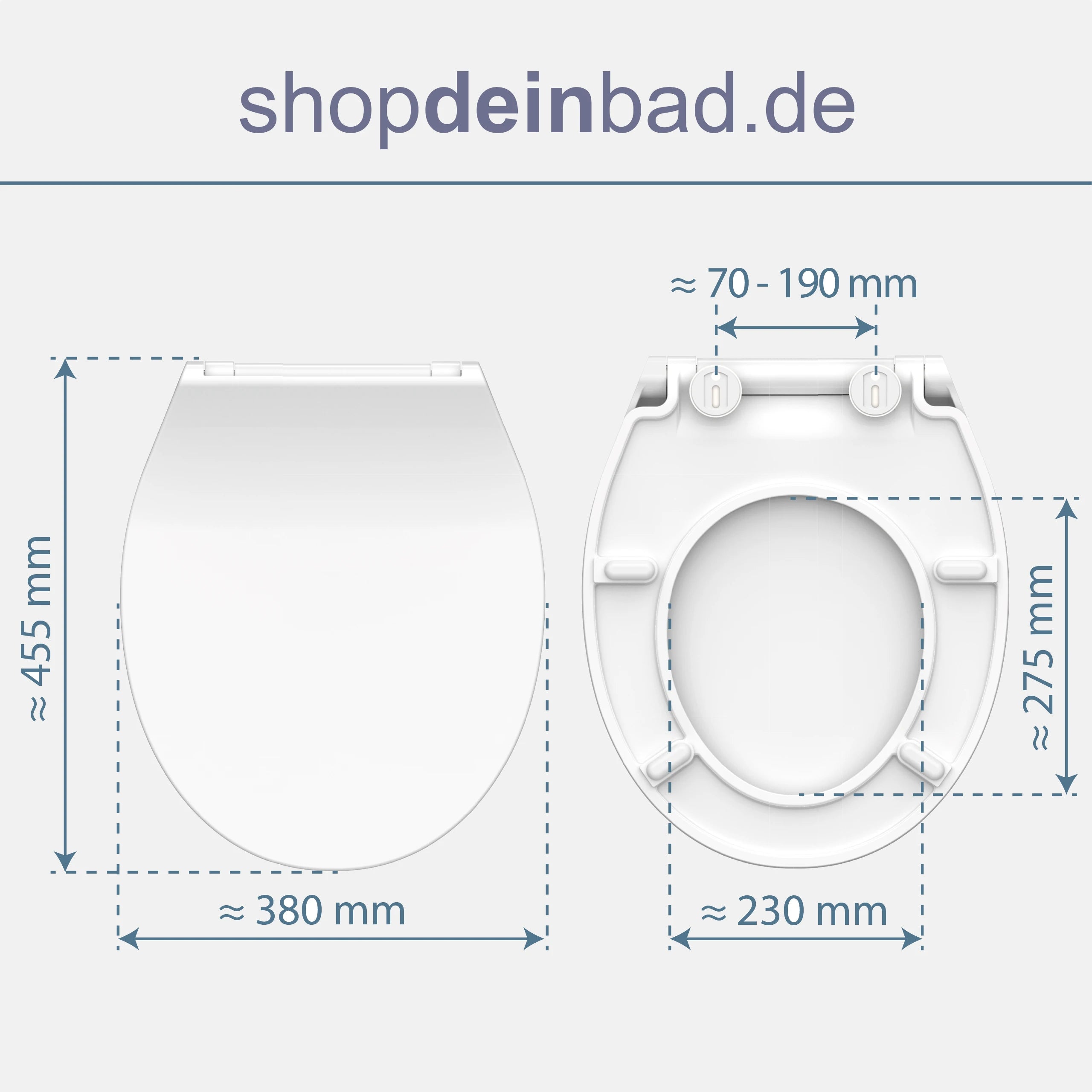 WC-Sitz SLIM weiß mit Absenkautomatik und Schnellverschluss