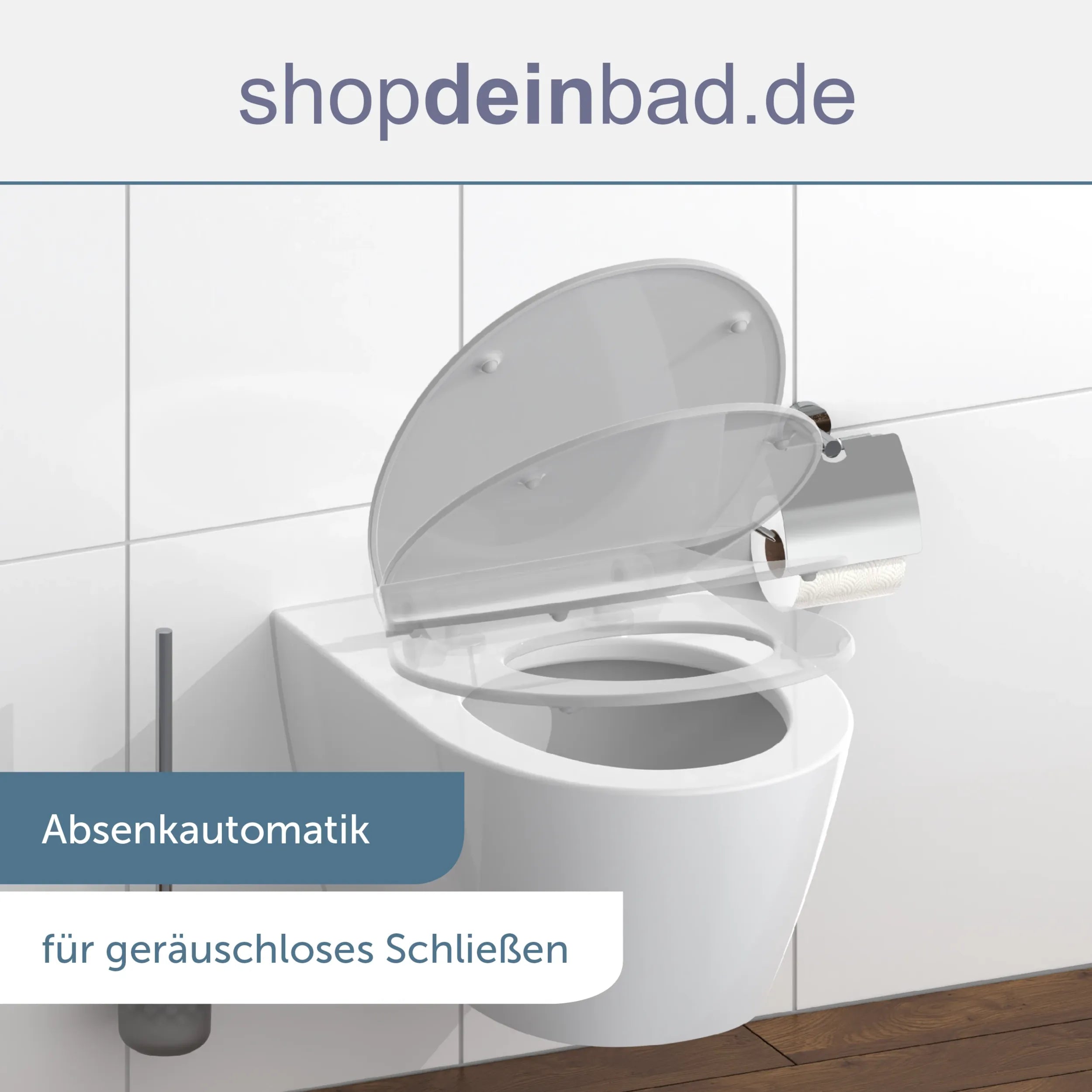 WC-Sitz SLIM grau mit Absenkautomatik und Schnellverschluss