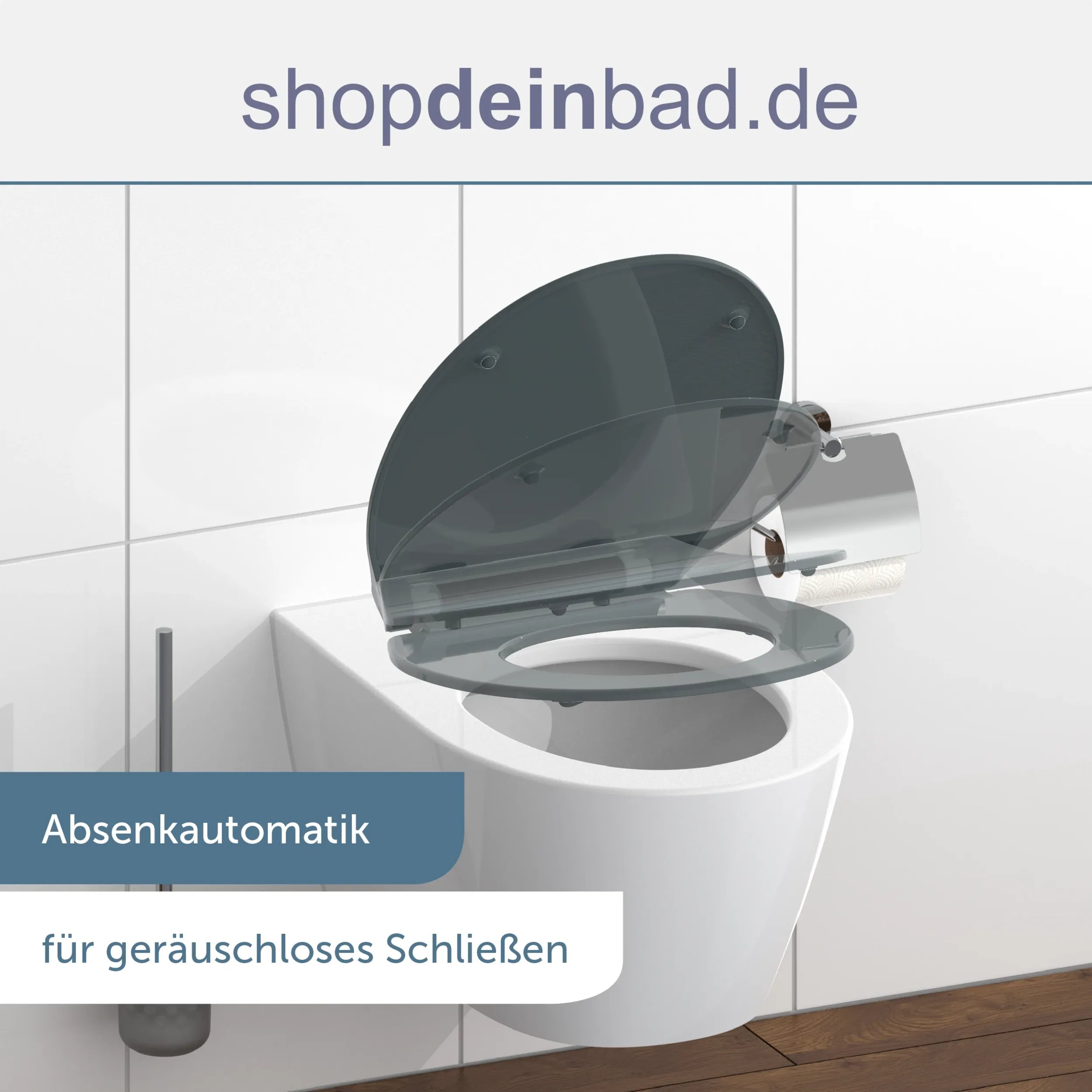 WC-Sitz SLIM anthrazit mit Absenkautomatik und Schnellverschluss