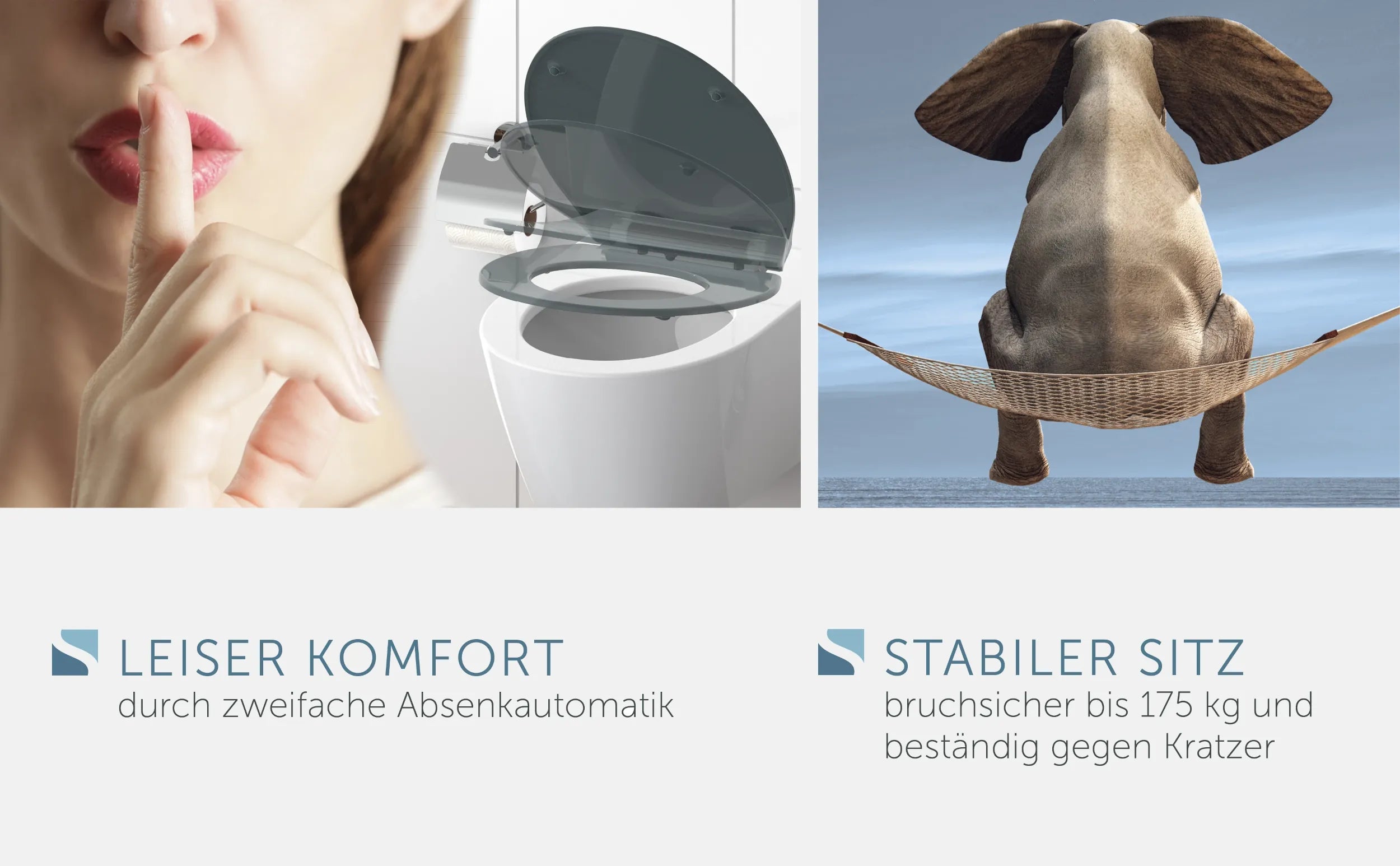 WC-Sitz SLIM anthrazit mit Absenkautomatik und Schnellverschluss