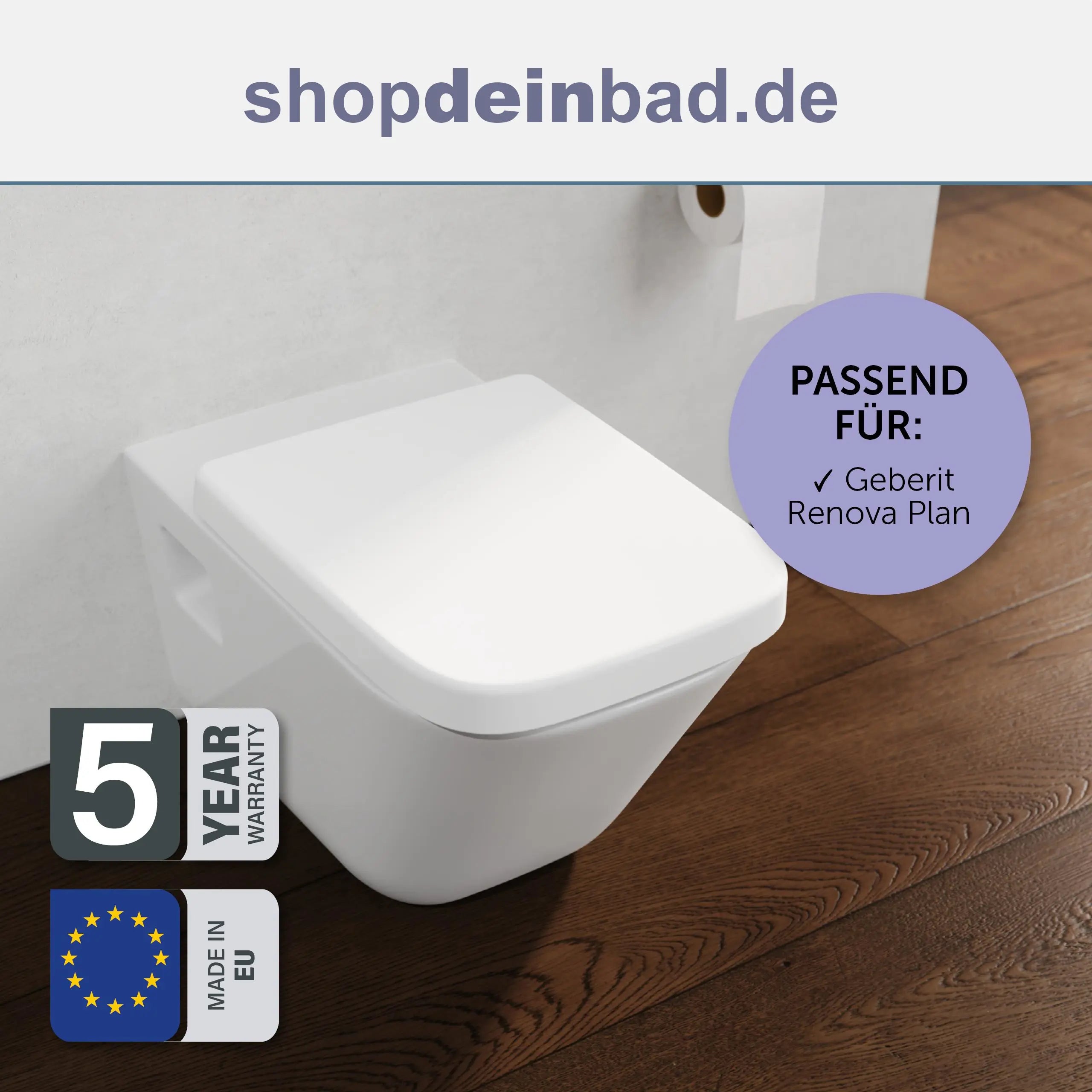 WC-Sitz, D-Form, PRO 4, weiß mit Absenkautomatik und Schnellverschluss