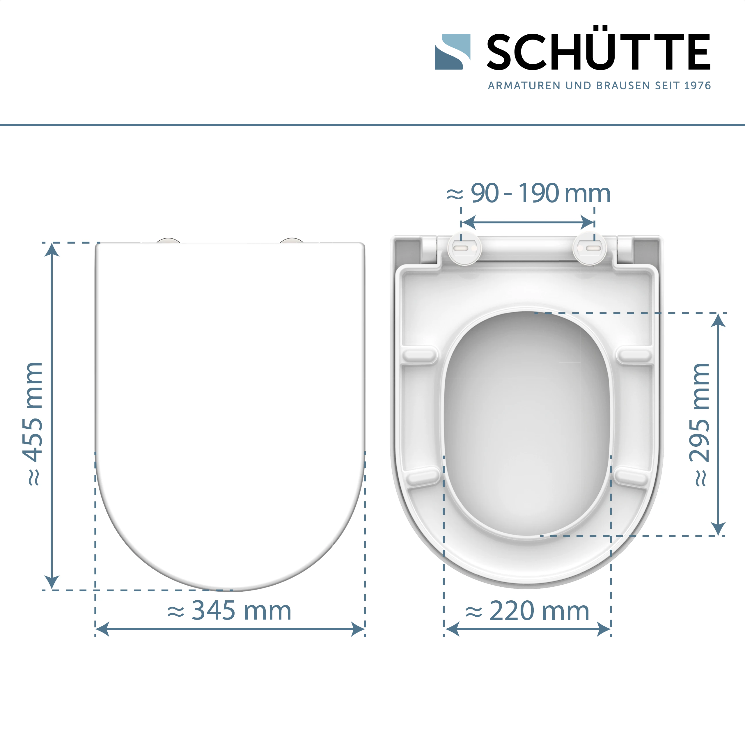 WC-Sitz D-Form weiß mit Absenkautomatik und Schnellverschluss
