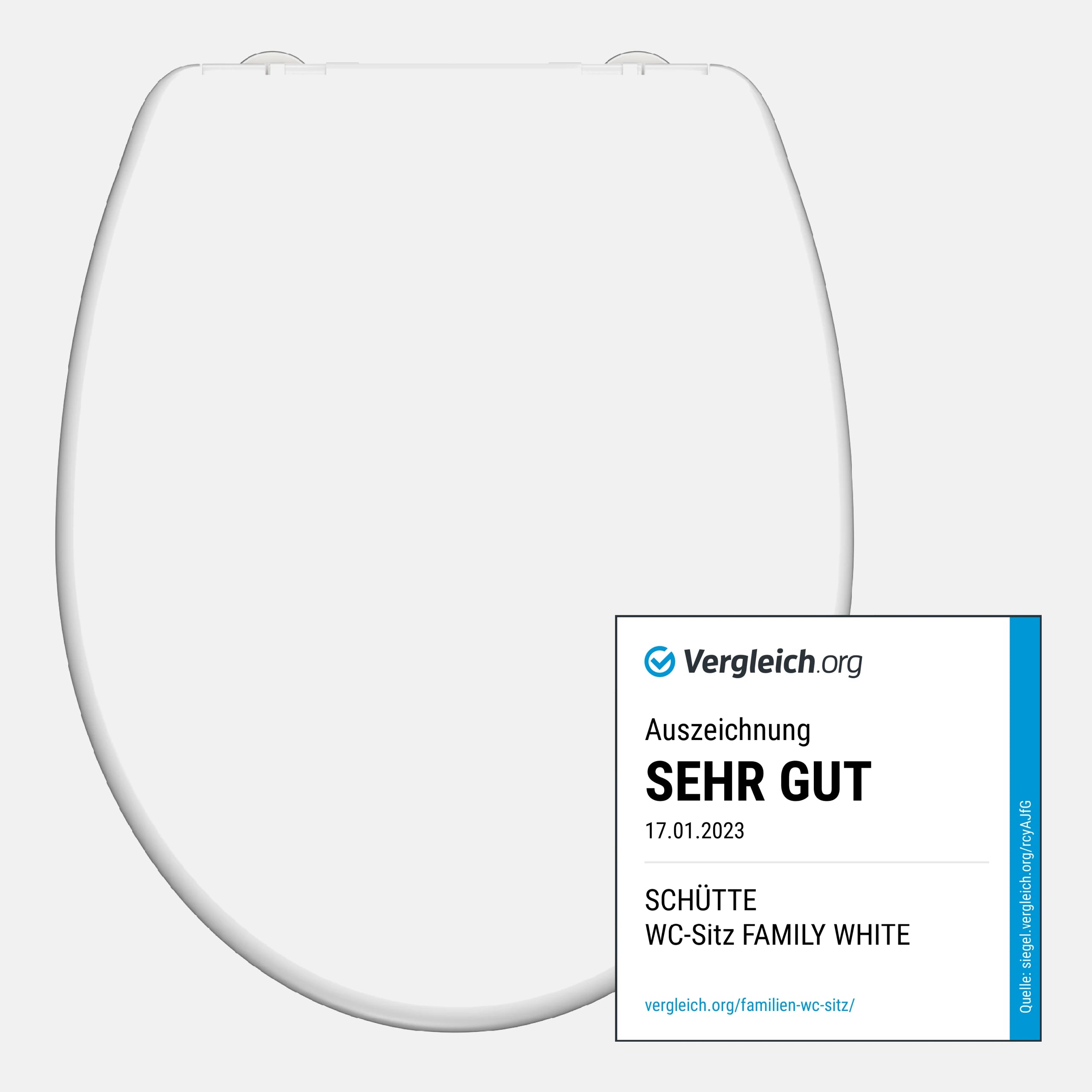 WC-Sitz FAMILY weiß mit Absenkautomatik und Schnellverschluss