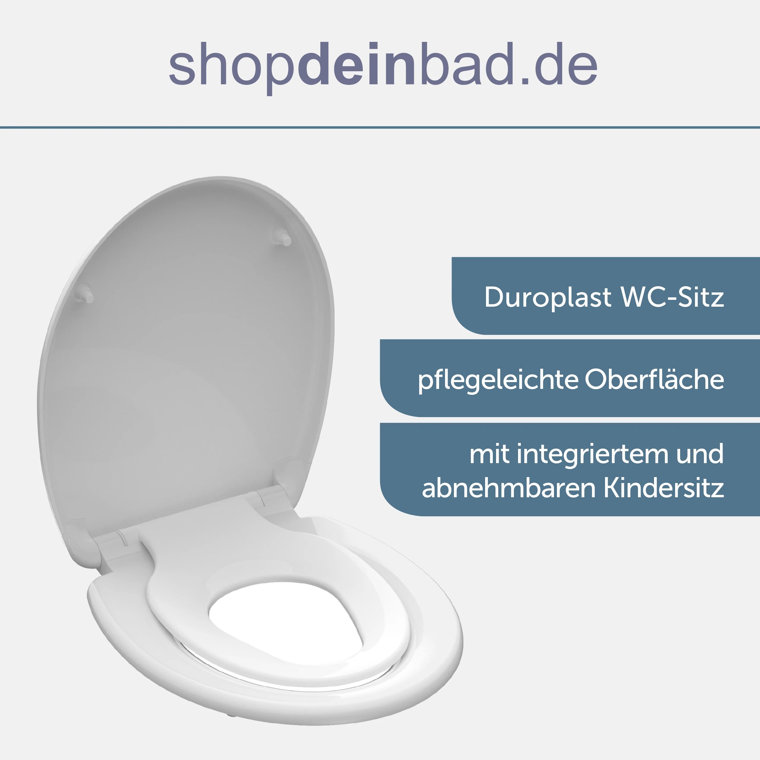 WC-Sitz FAMILY weiß mit Absenkautomatik und Schnellverschluss