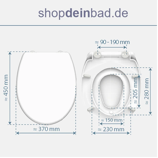 WC-Sitz FAMILY weiß mit Absenkautomatik und Schnellverschluss