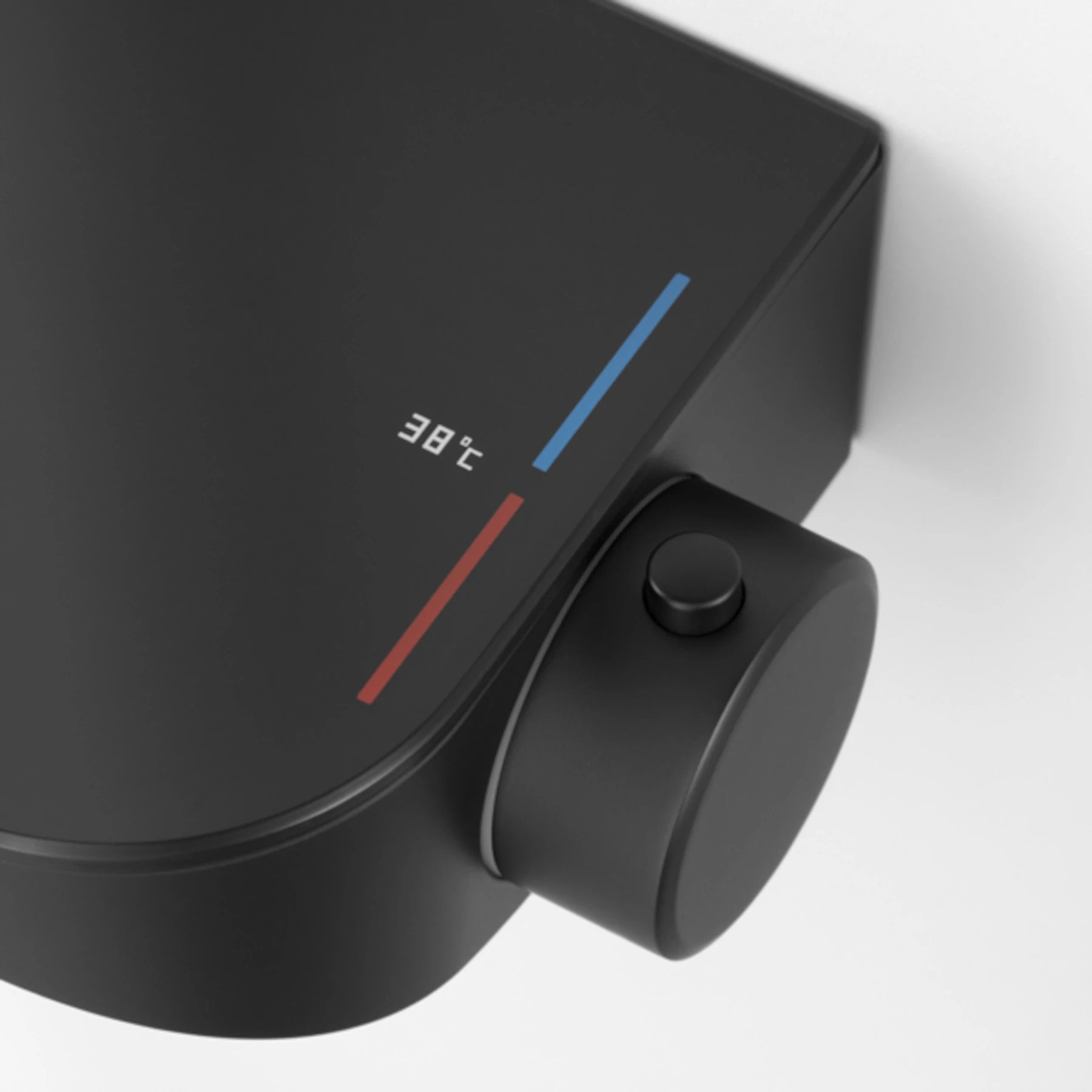 Duschsystem mit Thermostat-; Armatur mit Ablage, schwarz