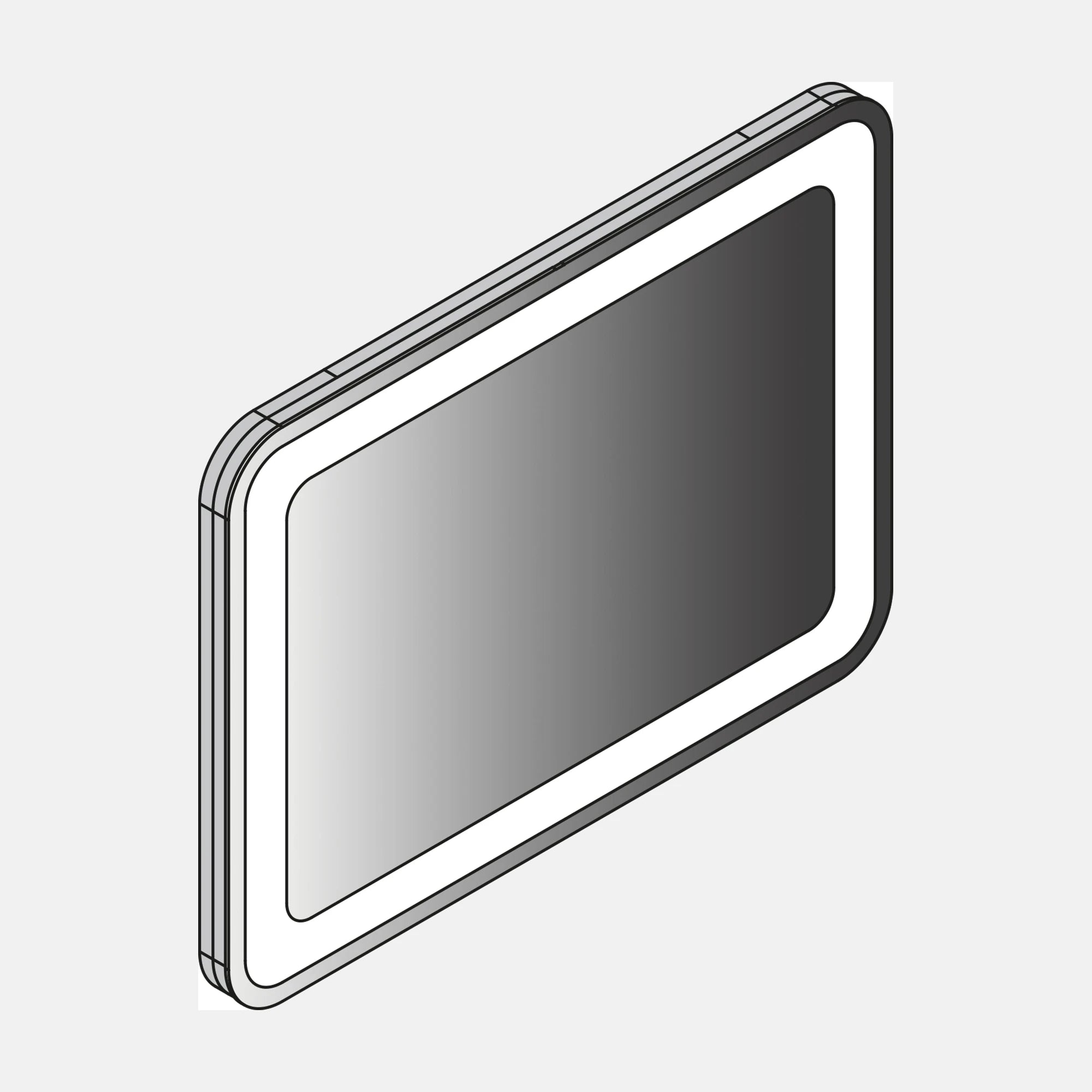 Spiegel M9 I 80x60 cm mit LED- Beleuchtung dimmbar
