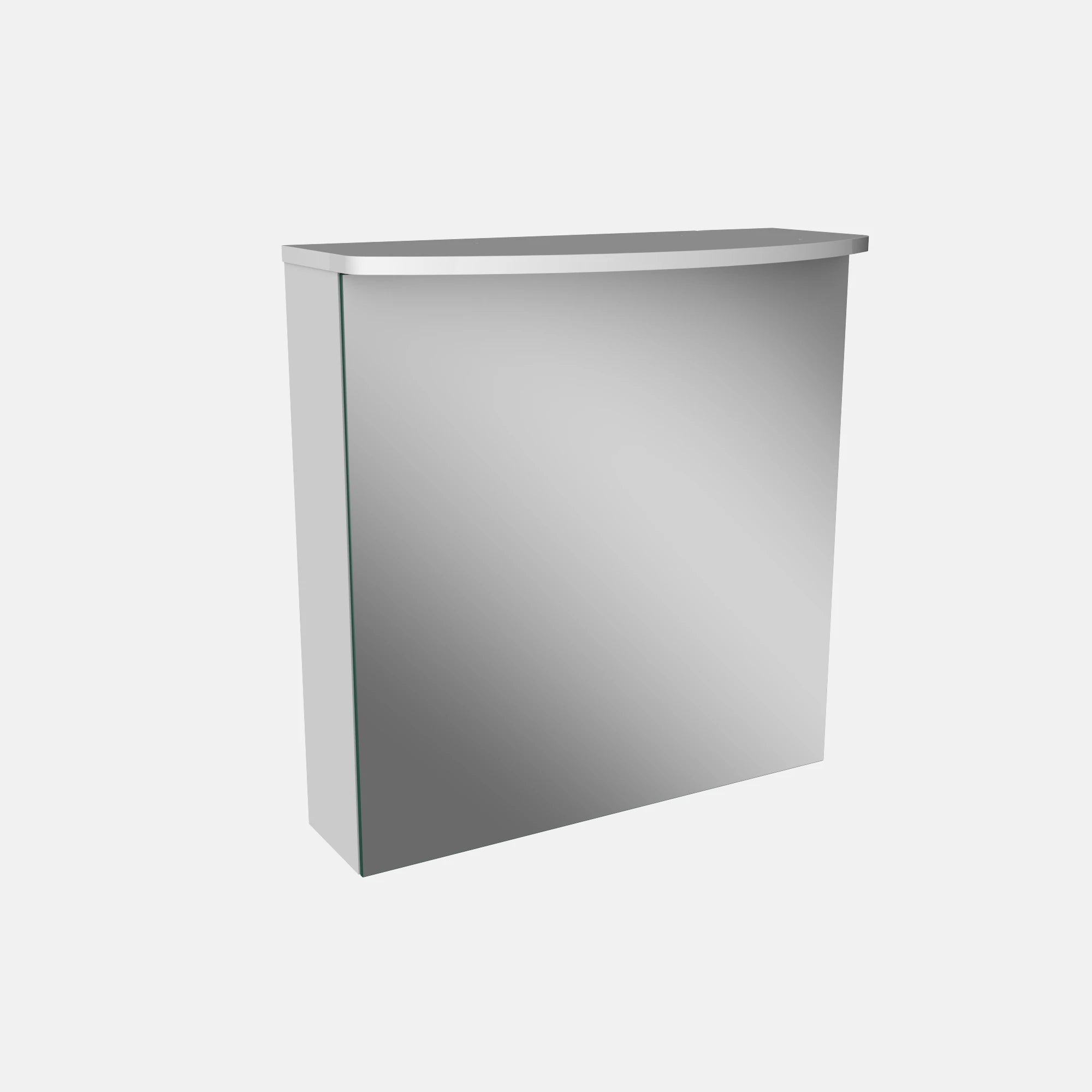 Spiegelschrank L4 I 60 cm mit einer LED-Leuchte und einer Tür, Anschlag rechts, Weiß Hochglanz