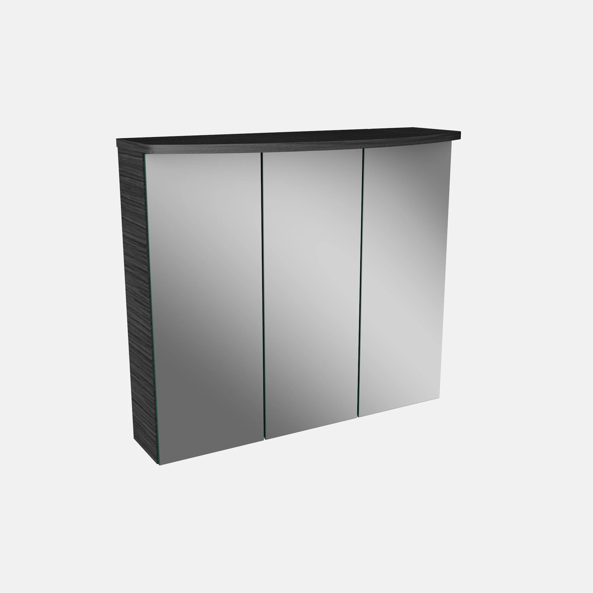 Spiegelschrank L4 I 70 cm mit einer dimmbaren LED-Leuchte und drei Türen, Dark Oak