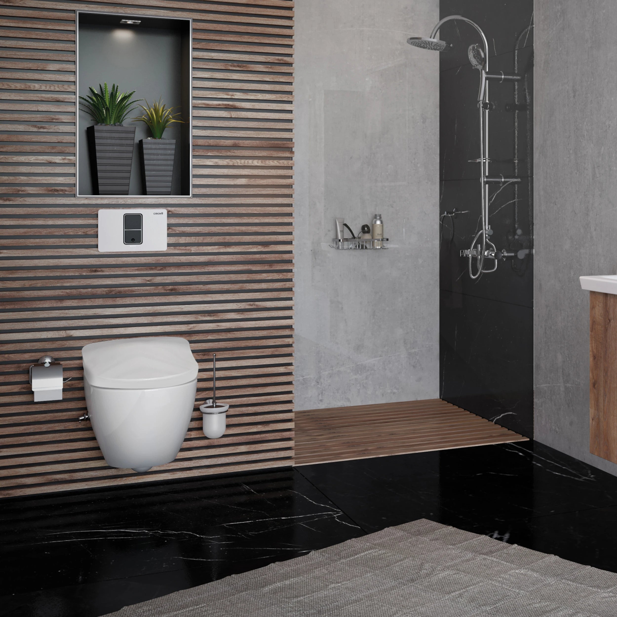 Premium WC-Set I Maresol Spülrandlos inkl. kompakt Sitz; weiss