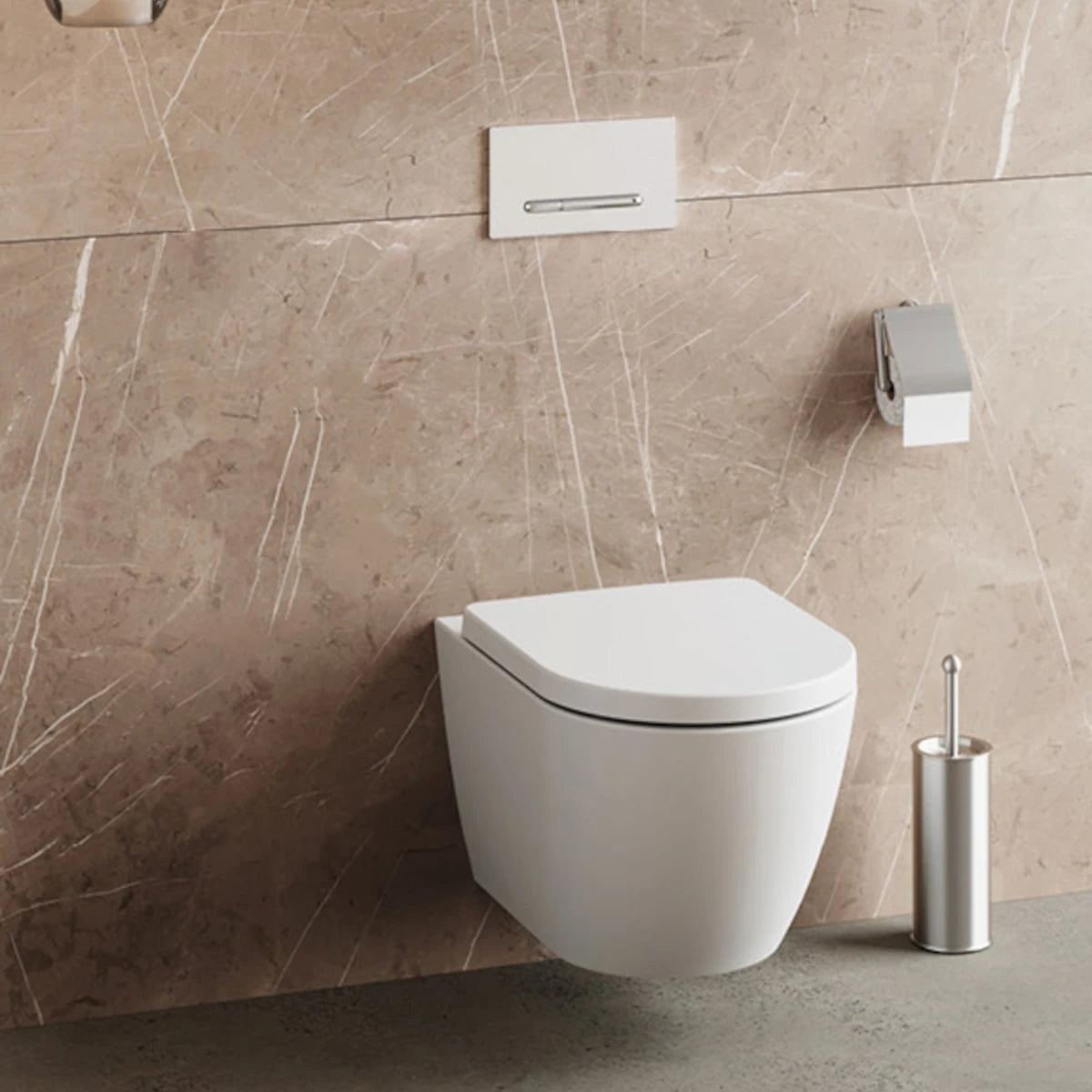 Premium WC-Set I Maresol Zyklon Spülrandlos inkl. kompakt Sitz; weiss