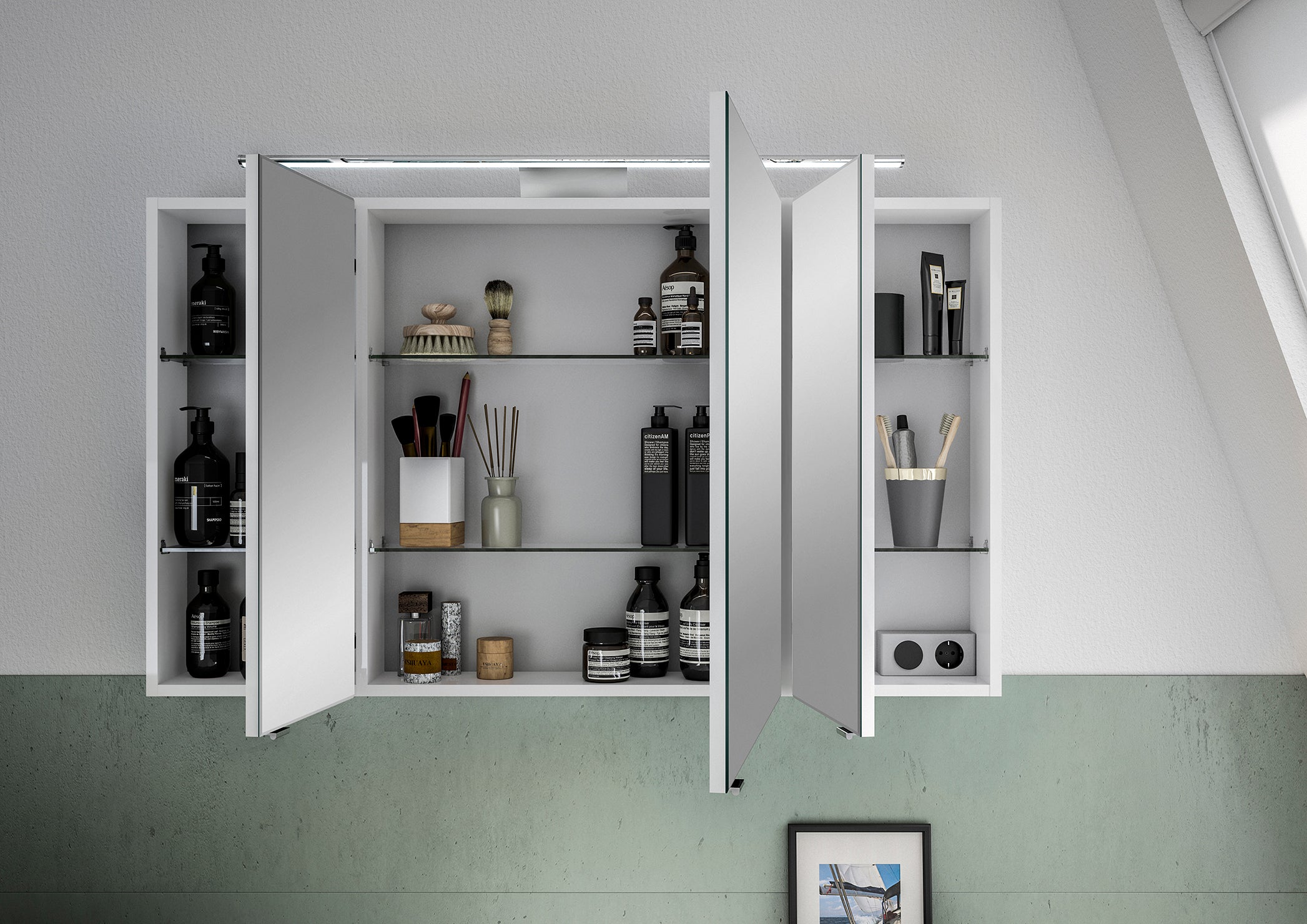 Pelipal Serie 6005 Sprint 120 cm Spiegelschrank - Weiß