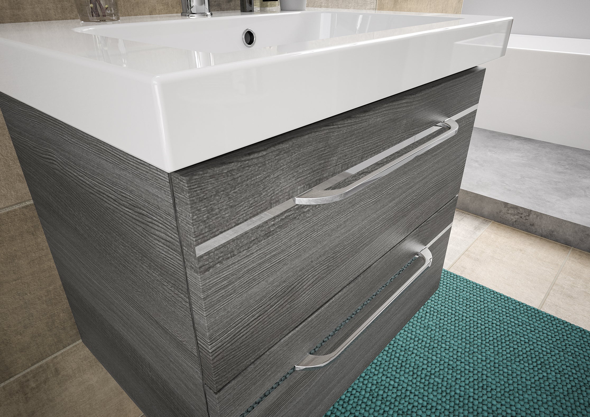 Balto Sprint Waschtisch mit Unterschrank / 65cm, Graphit