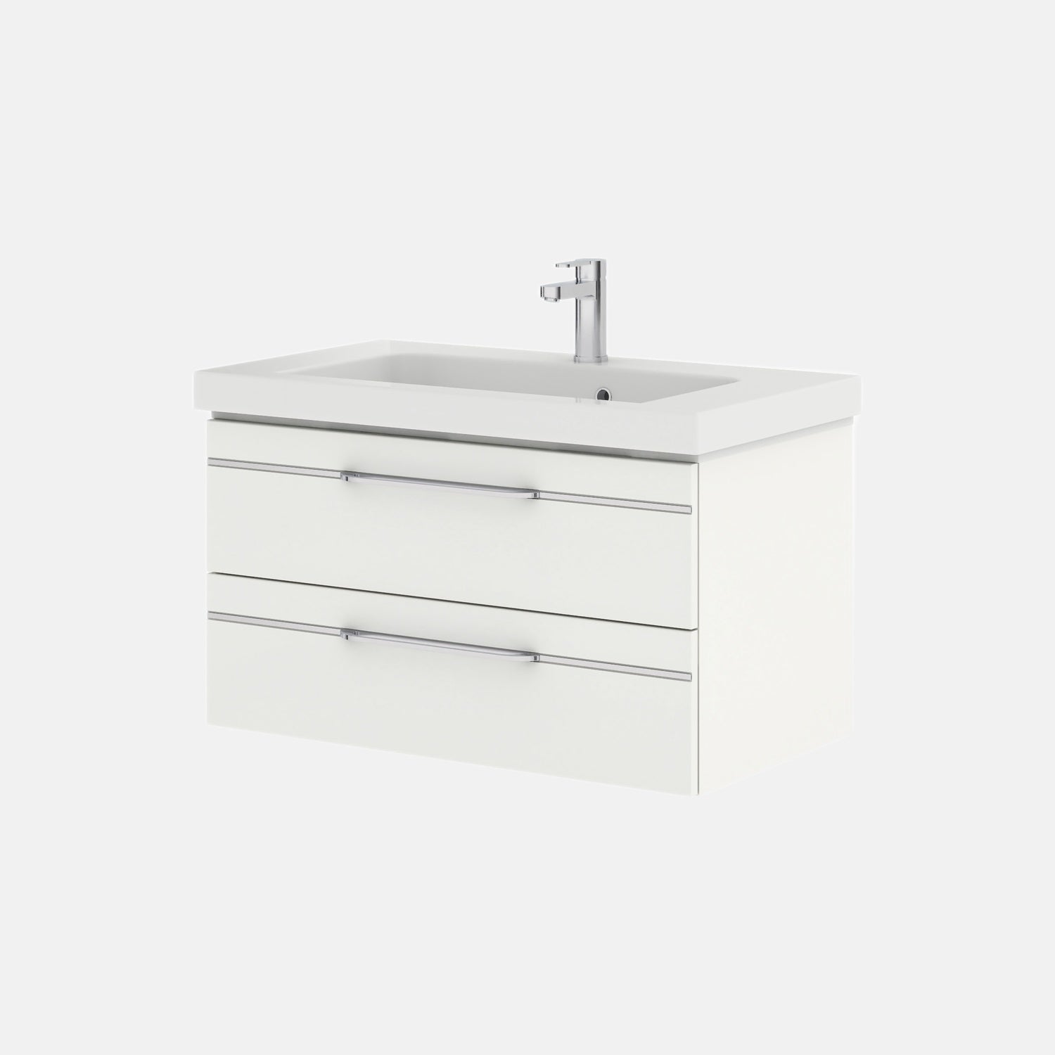 Balto Sprint Waschtisch mit Unterschrank / 92cm, Weiß Hochglanz