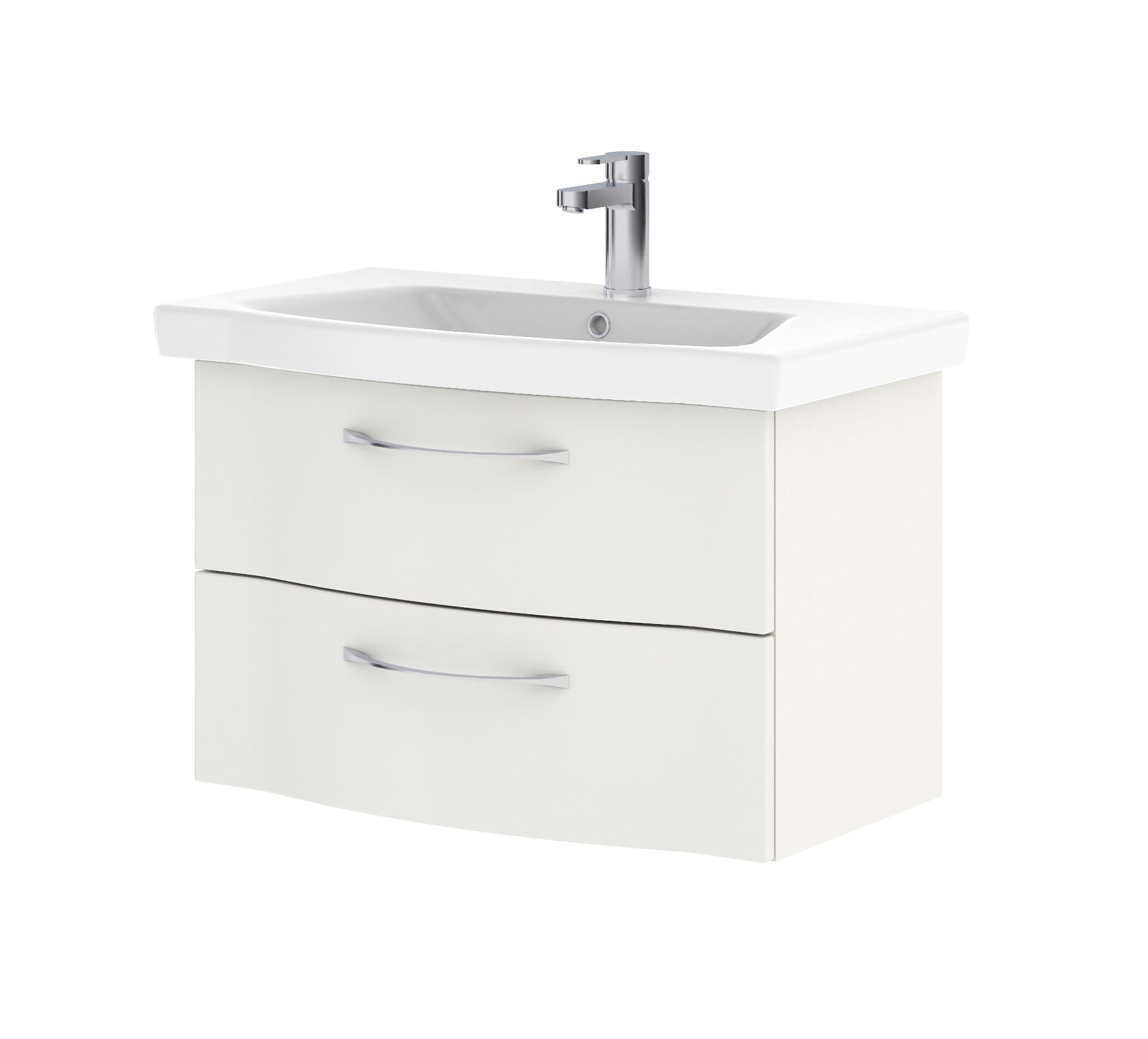 Pelipal 6005 Sprint 85 cm Waschtisch inkl. Unterschrank - Weiß Hochglanz