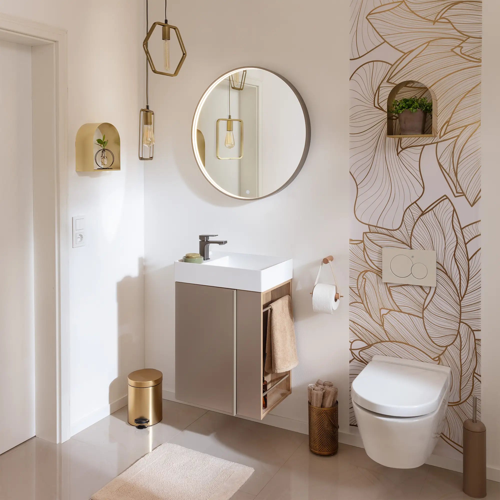 Vidro Gäste WC Waschtisch inkl. Unterschrank | 50 cm
