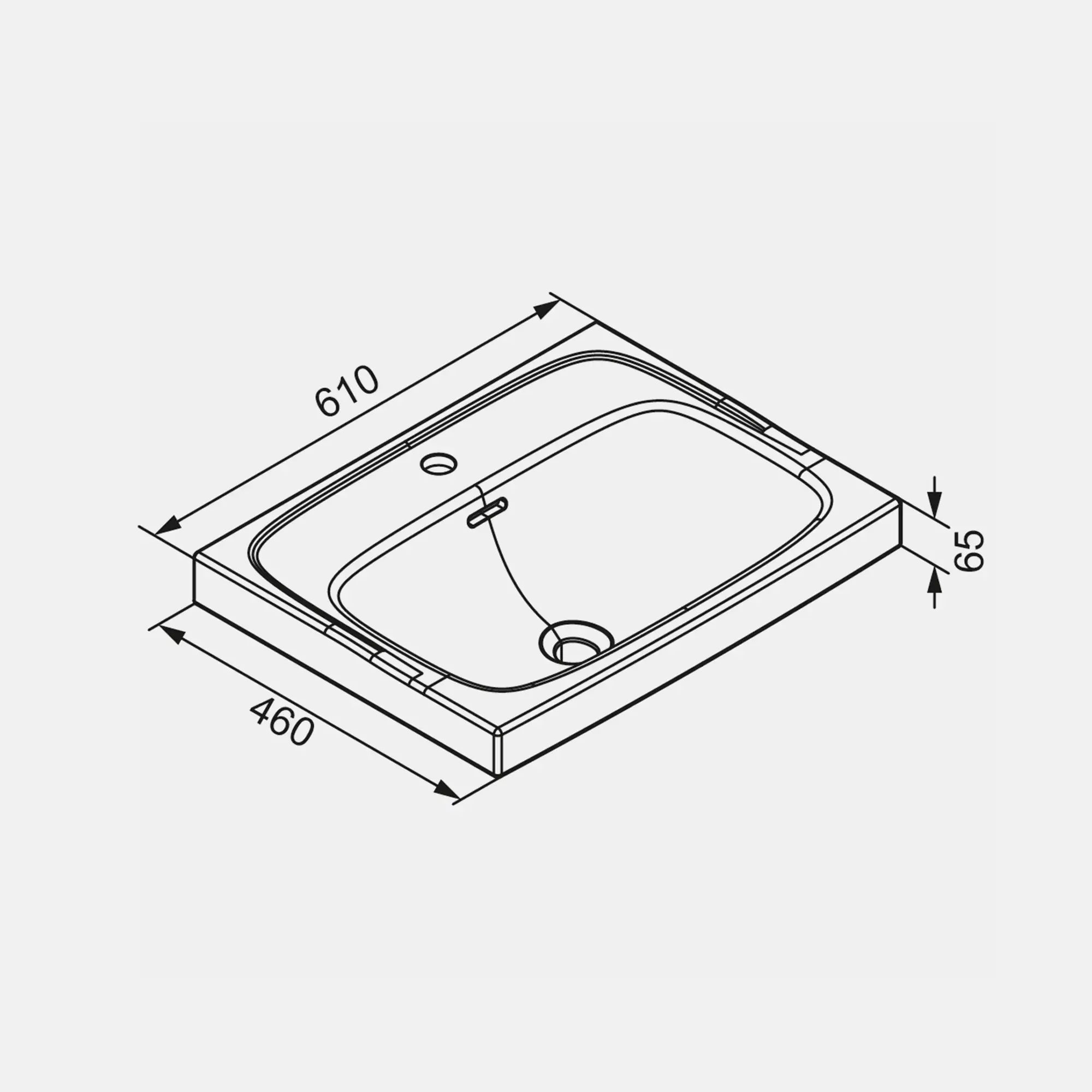 K1 Waschtisch inkl. Unterschrank | 61 cm, Eiche-Maron