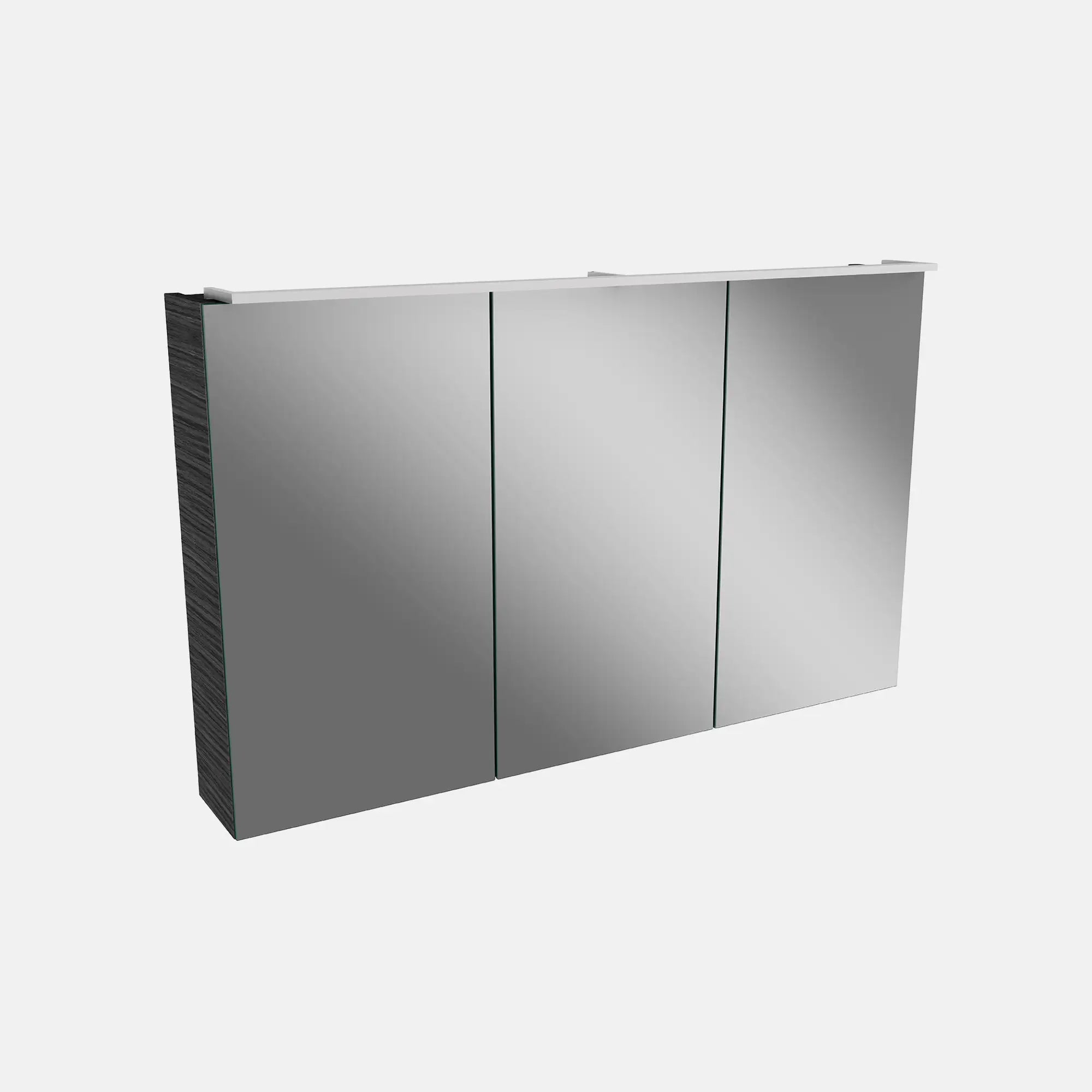 Spiegelschrank L5 | 100 cm mit dimmbarer Leuchte und 3 Türen, Dark Oak