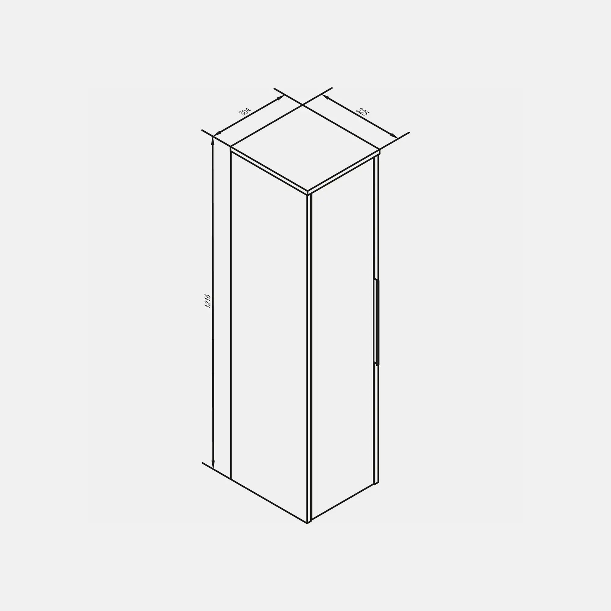 Vidro Midischrank | 30 cm, Anschlag links