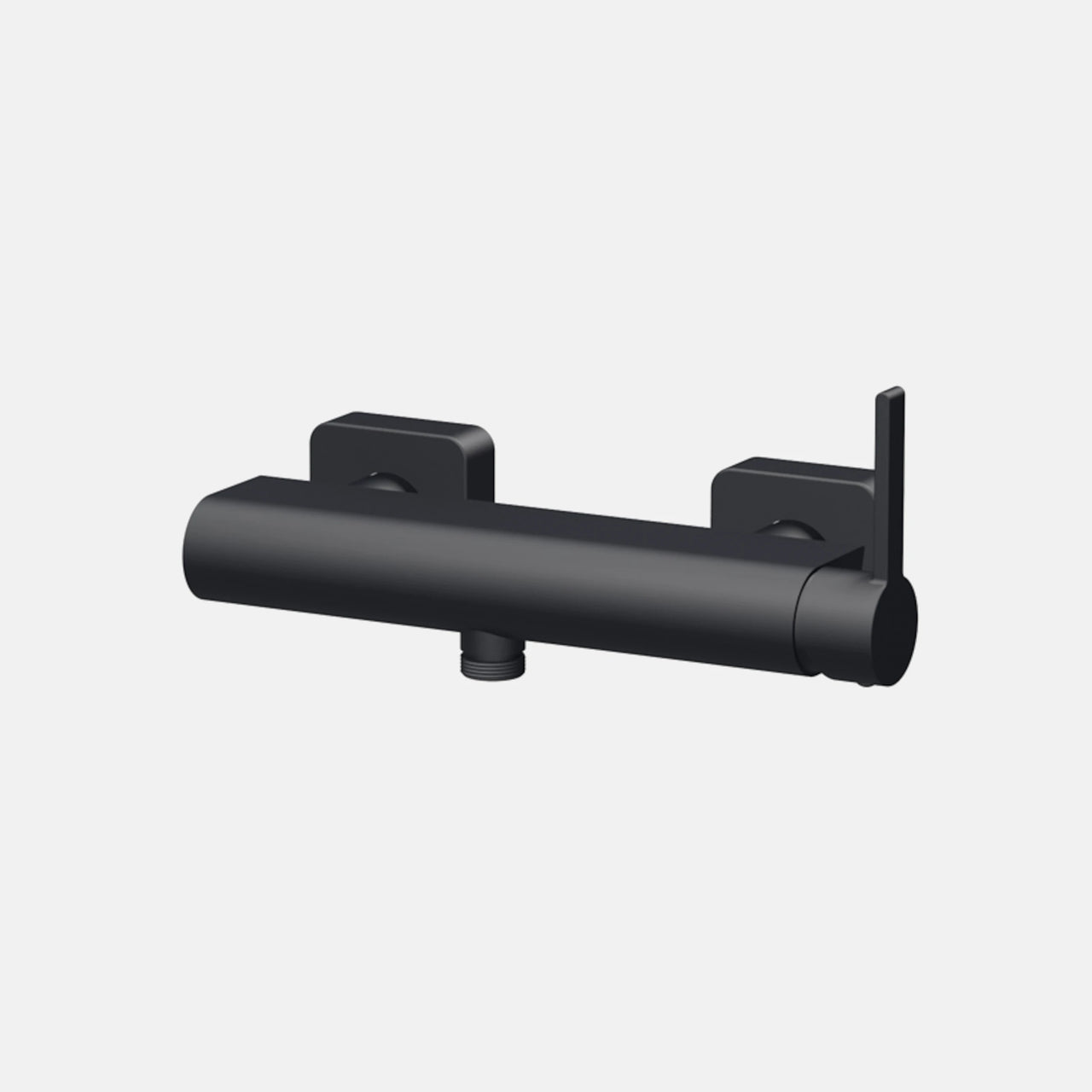 Einhebelmischbatterie für Dusche, Aufputz, schwarz