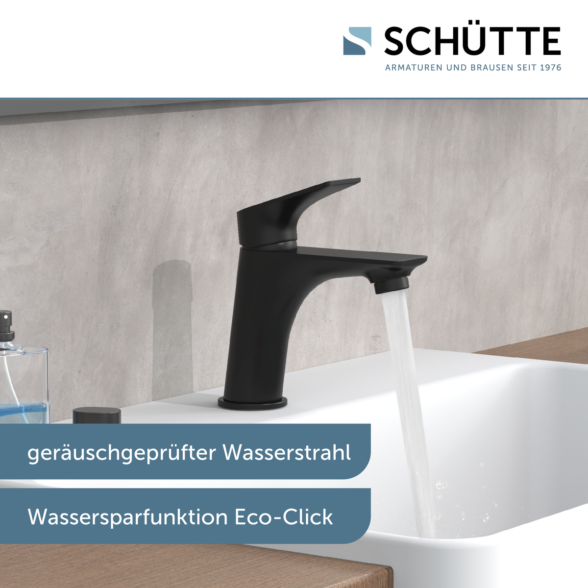 BOSTON Waschtischarmatur, Schwarz matt