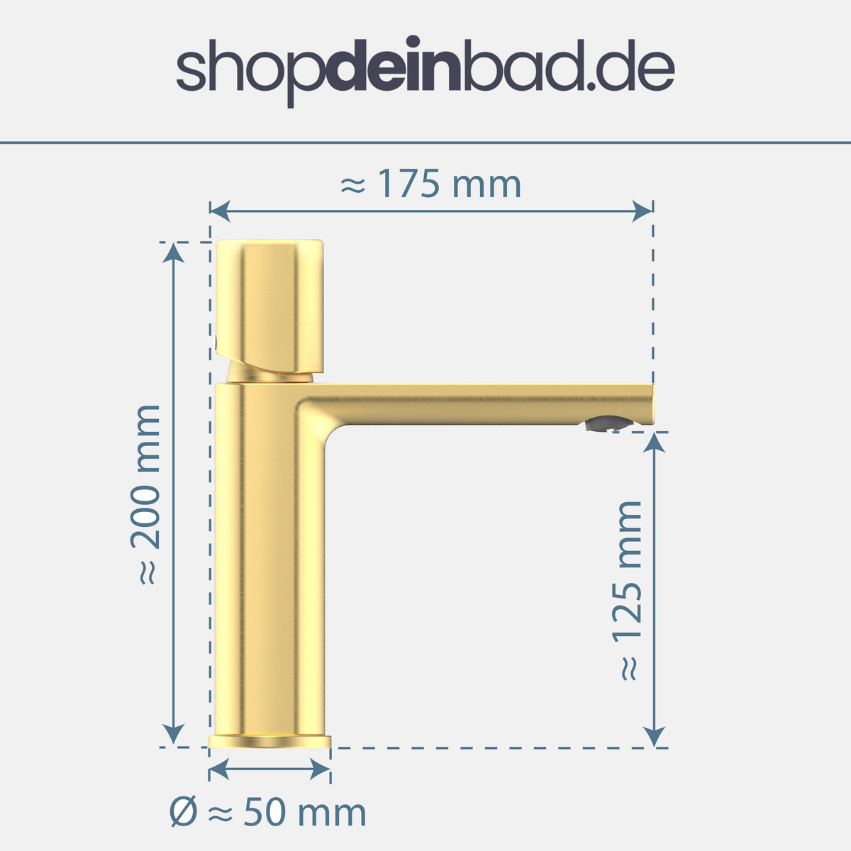 NEW YORK Waschtischarmatur, Gold matt