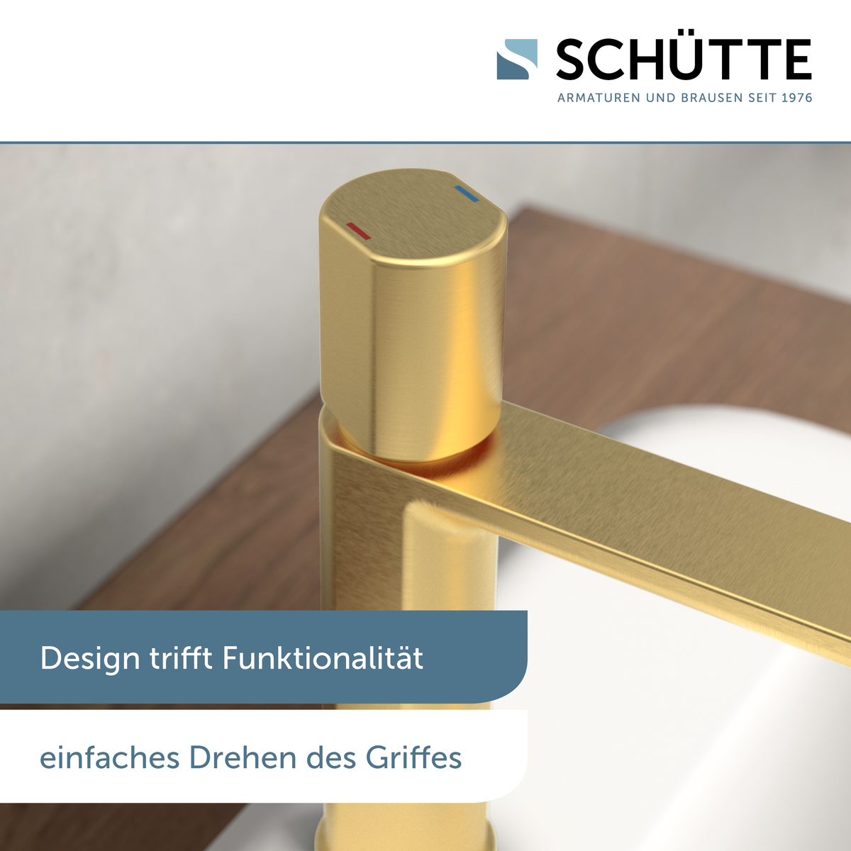 NEW YORK Waschtischarmatur, Gold matt