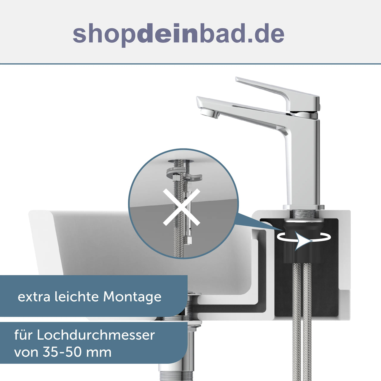 RAVEN Waschtischarmatur, Chrom