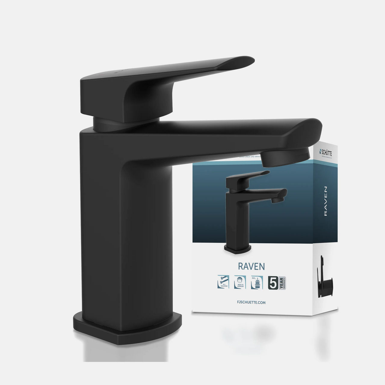RAVEN Waschtischarmatur, Schwarz matt